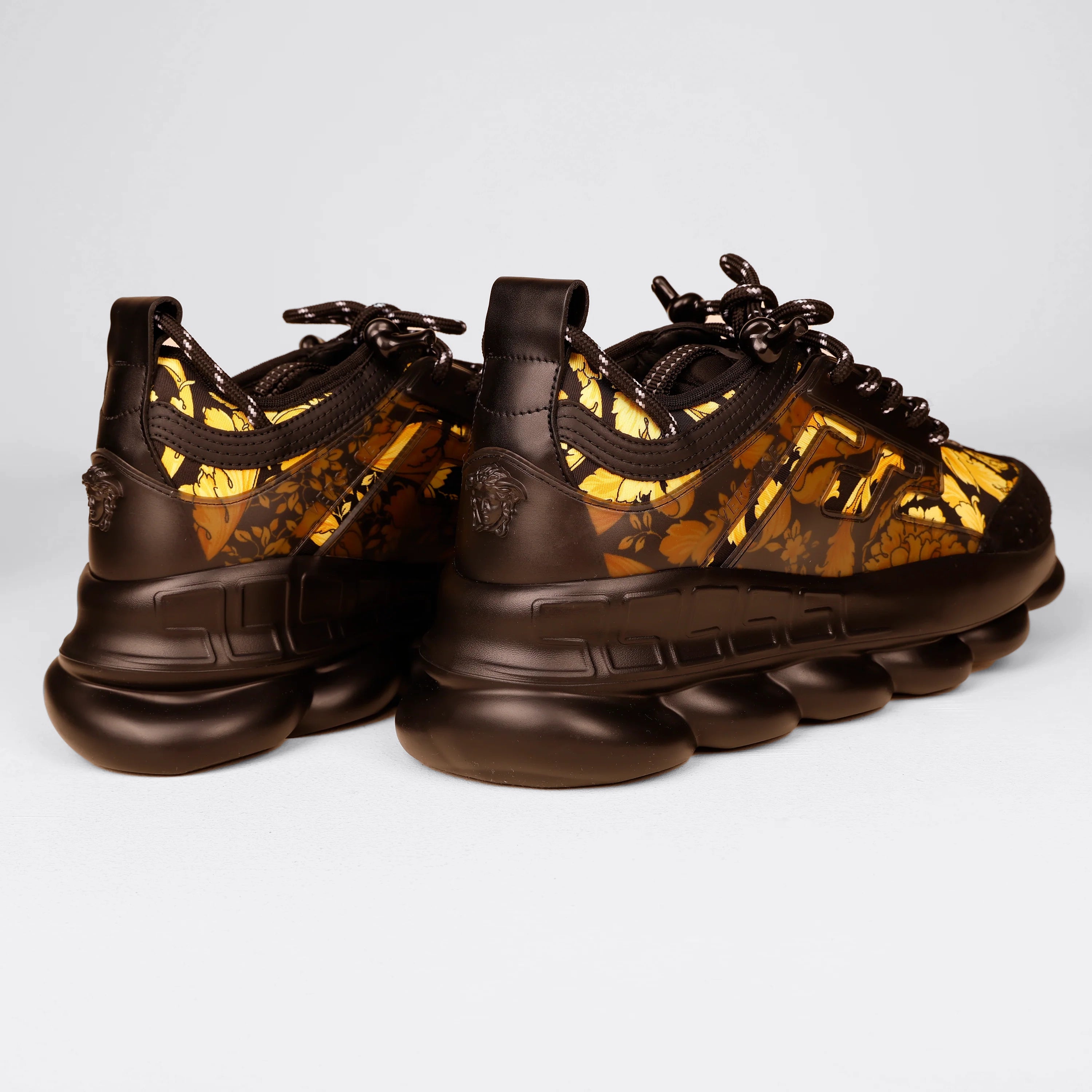 Sneakers Negro Versace Chain Reaction Barocco