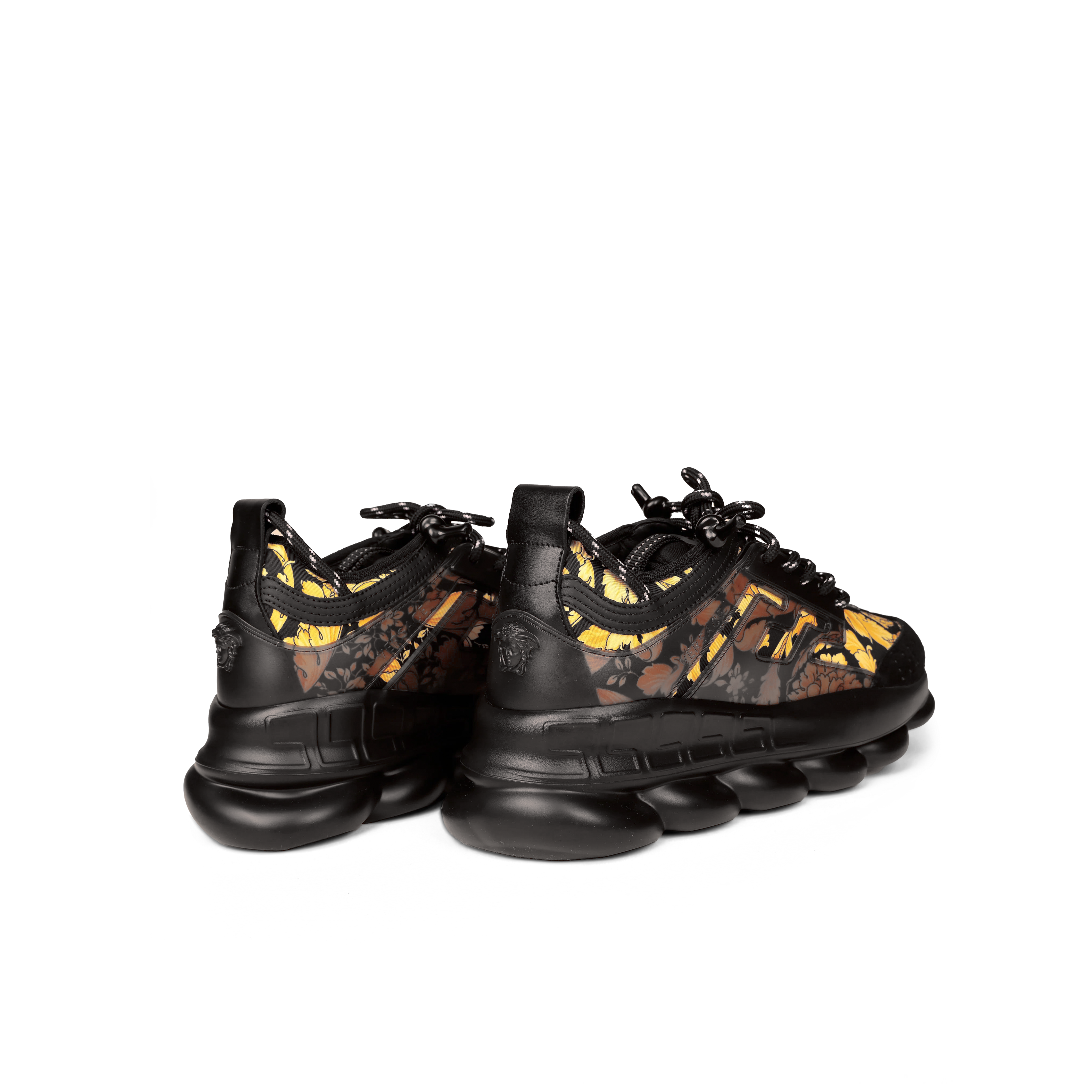 Sneakers Negro Versace Chain Reaction Barocco