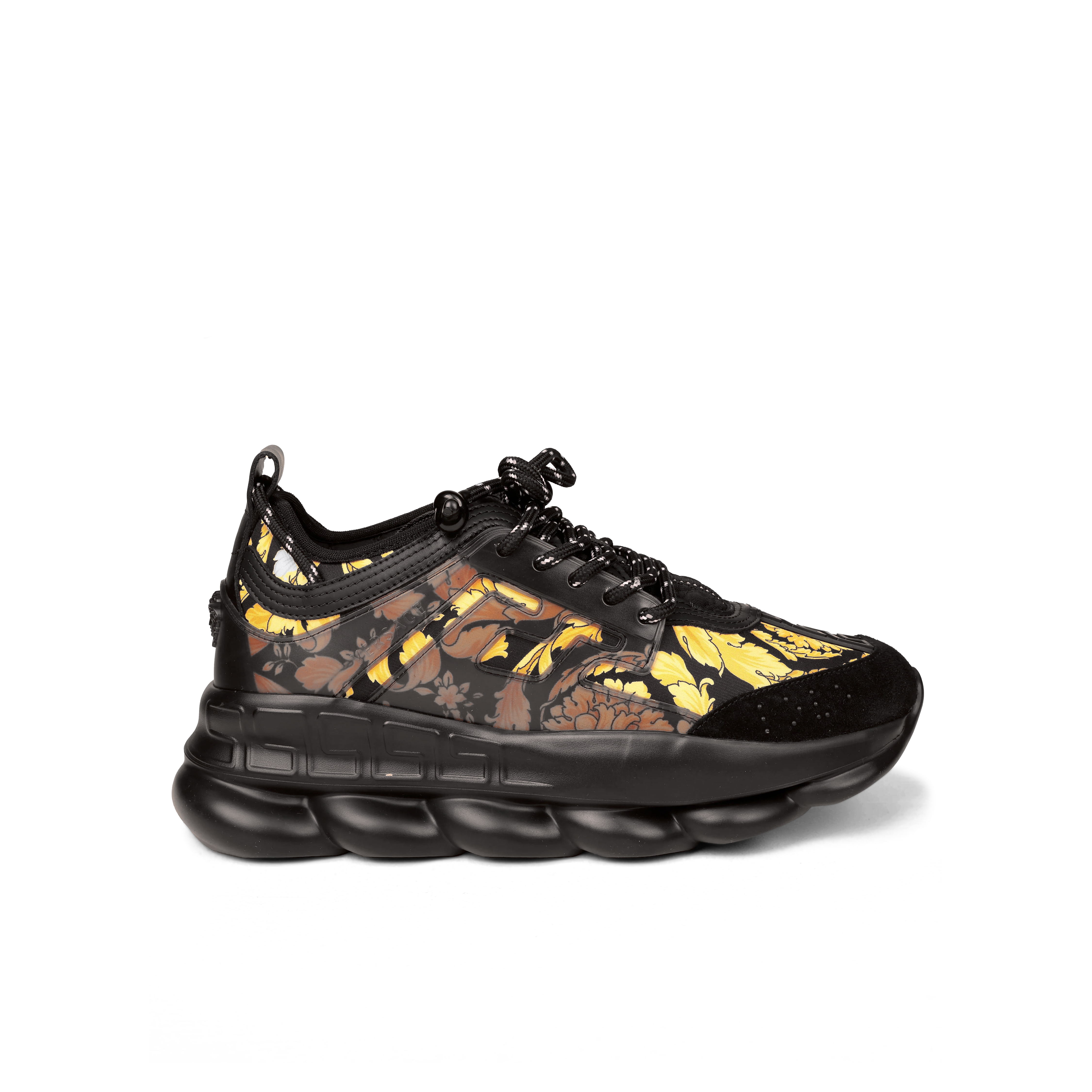 Sneakers Negro Versace Chain Reaction Barocco