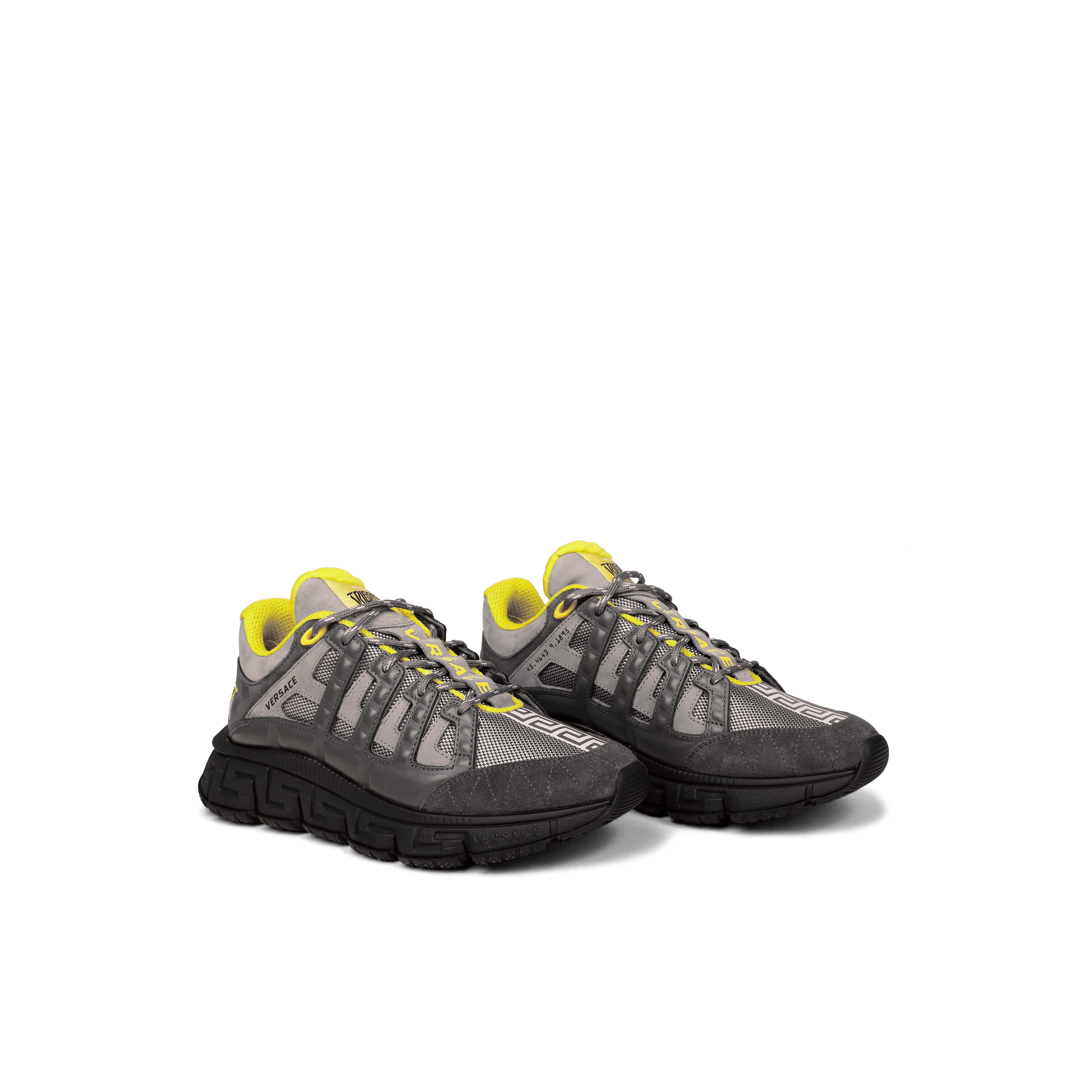 Sneakers Grey Yellow Versace Trigreca