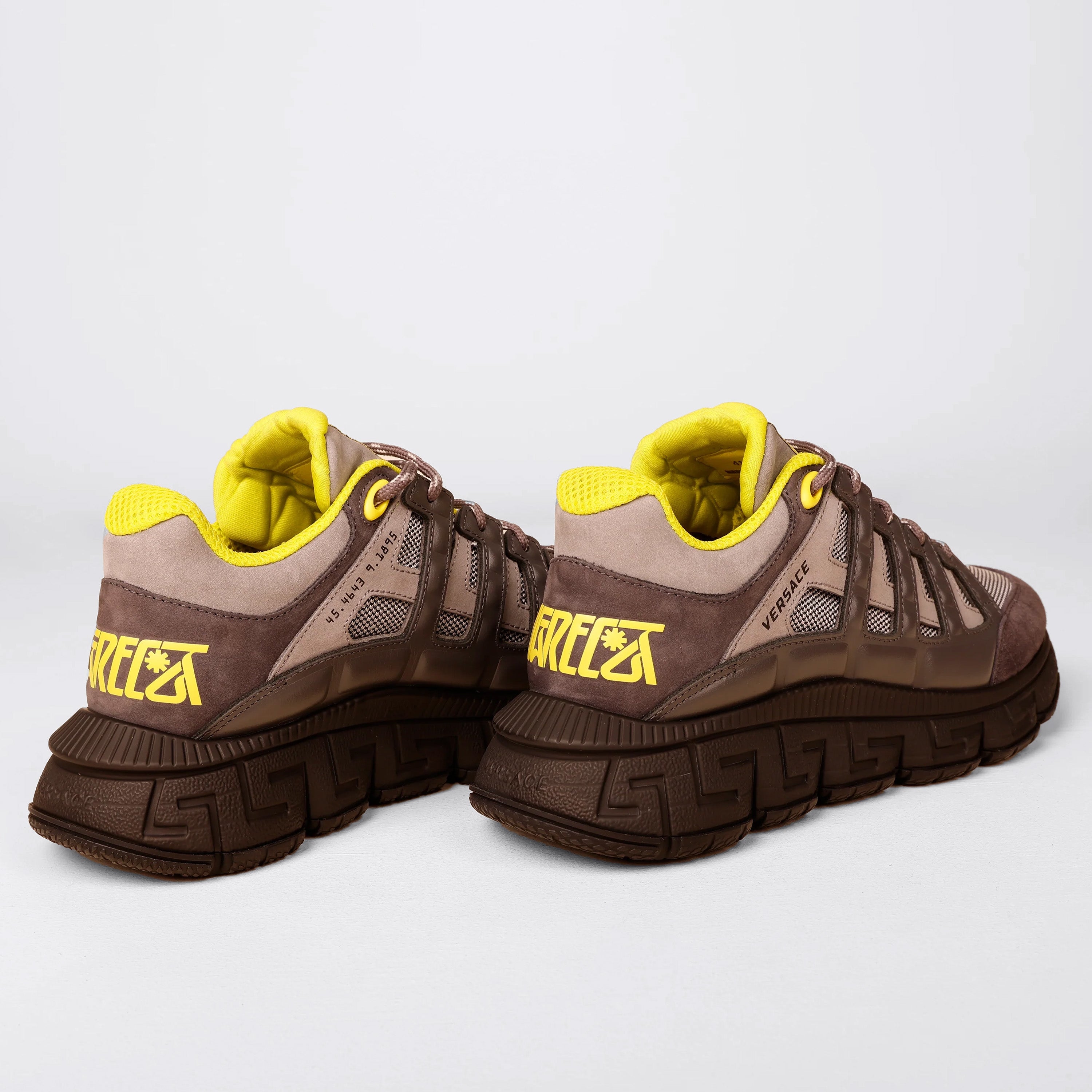 Sneakers Grey Yellow Versace Trigreca