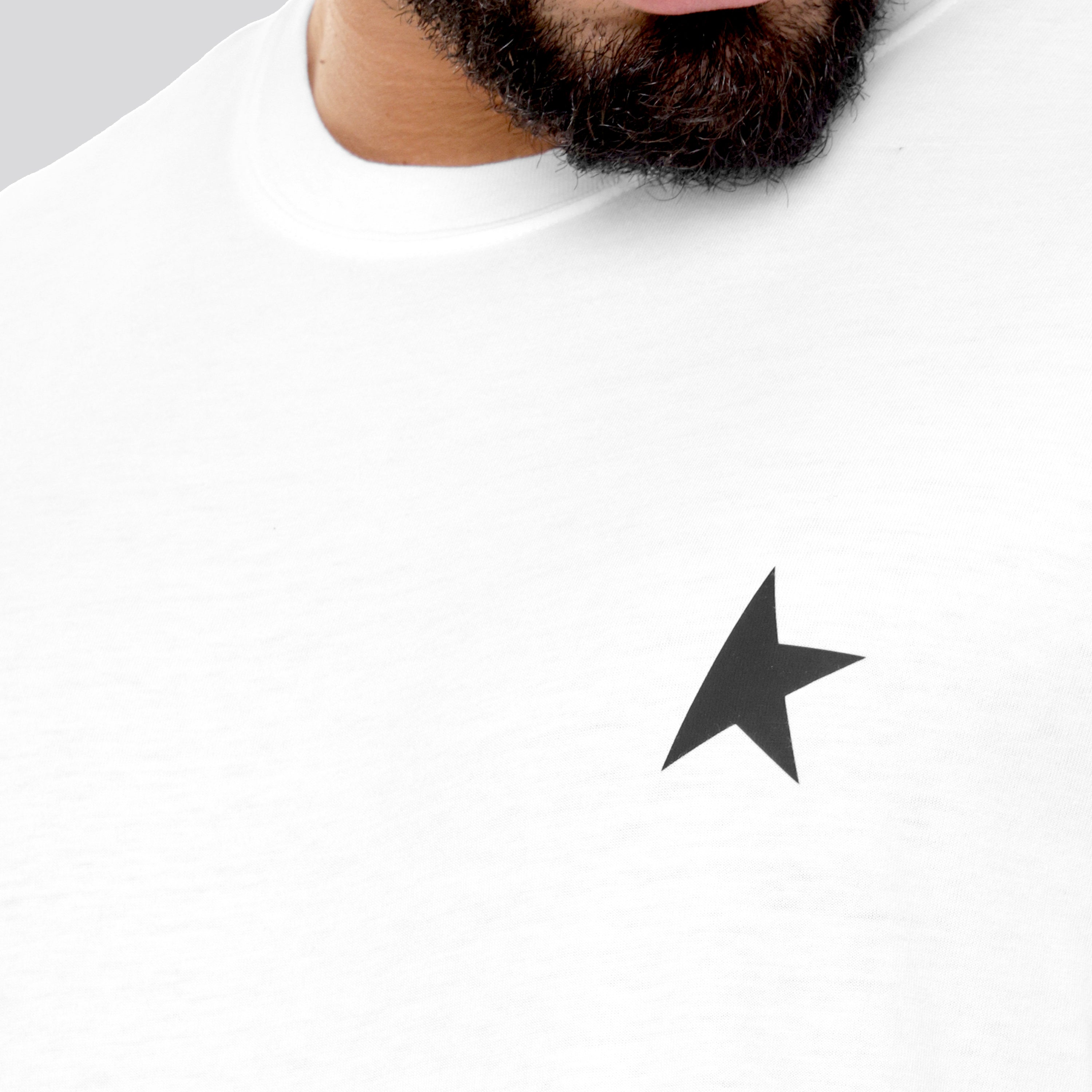 Camiseta Blanca Golden Goose Star M'S