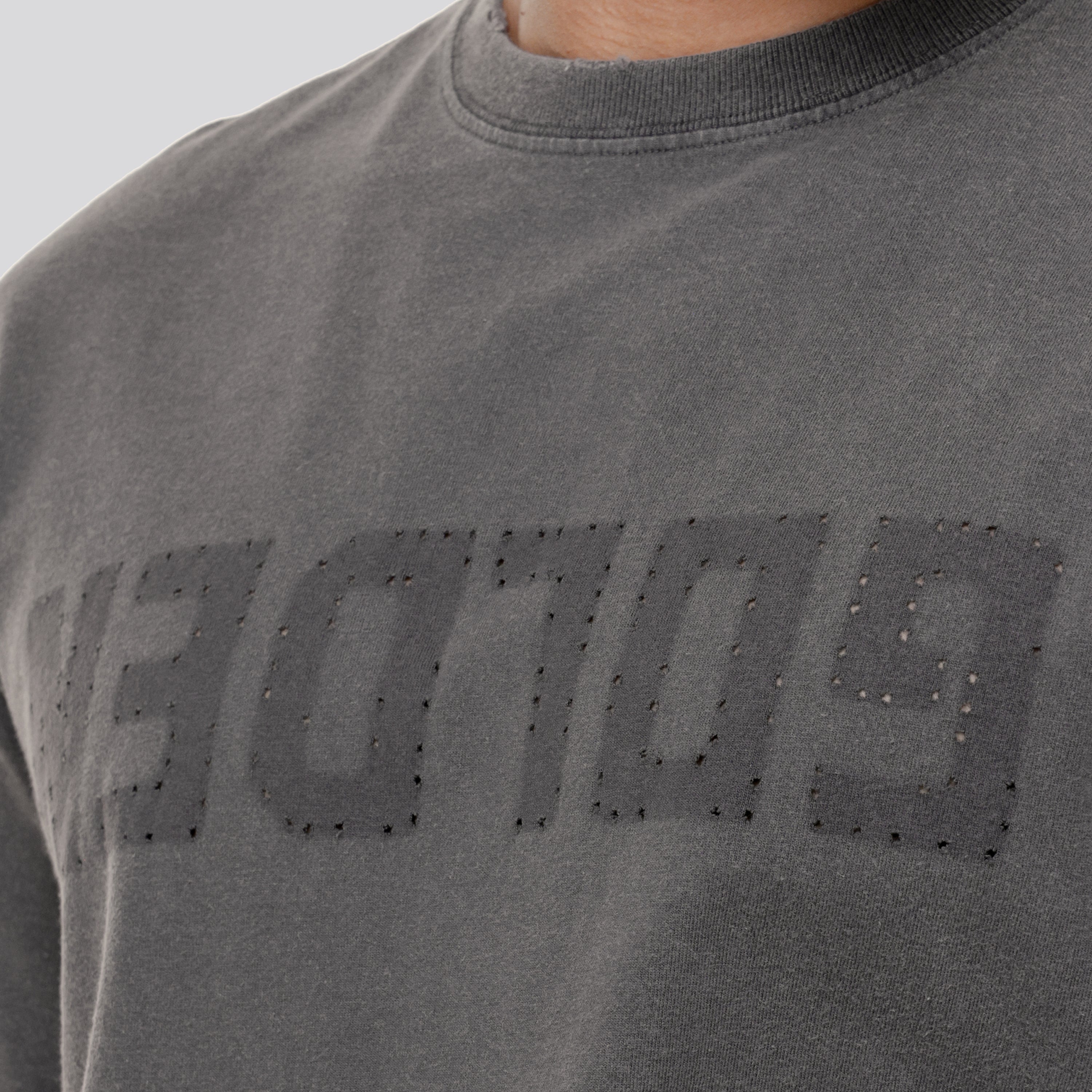 Camiseta Gris Golden Goose Distressedn Logo