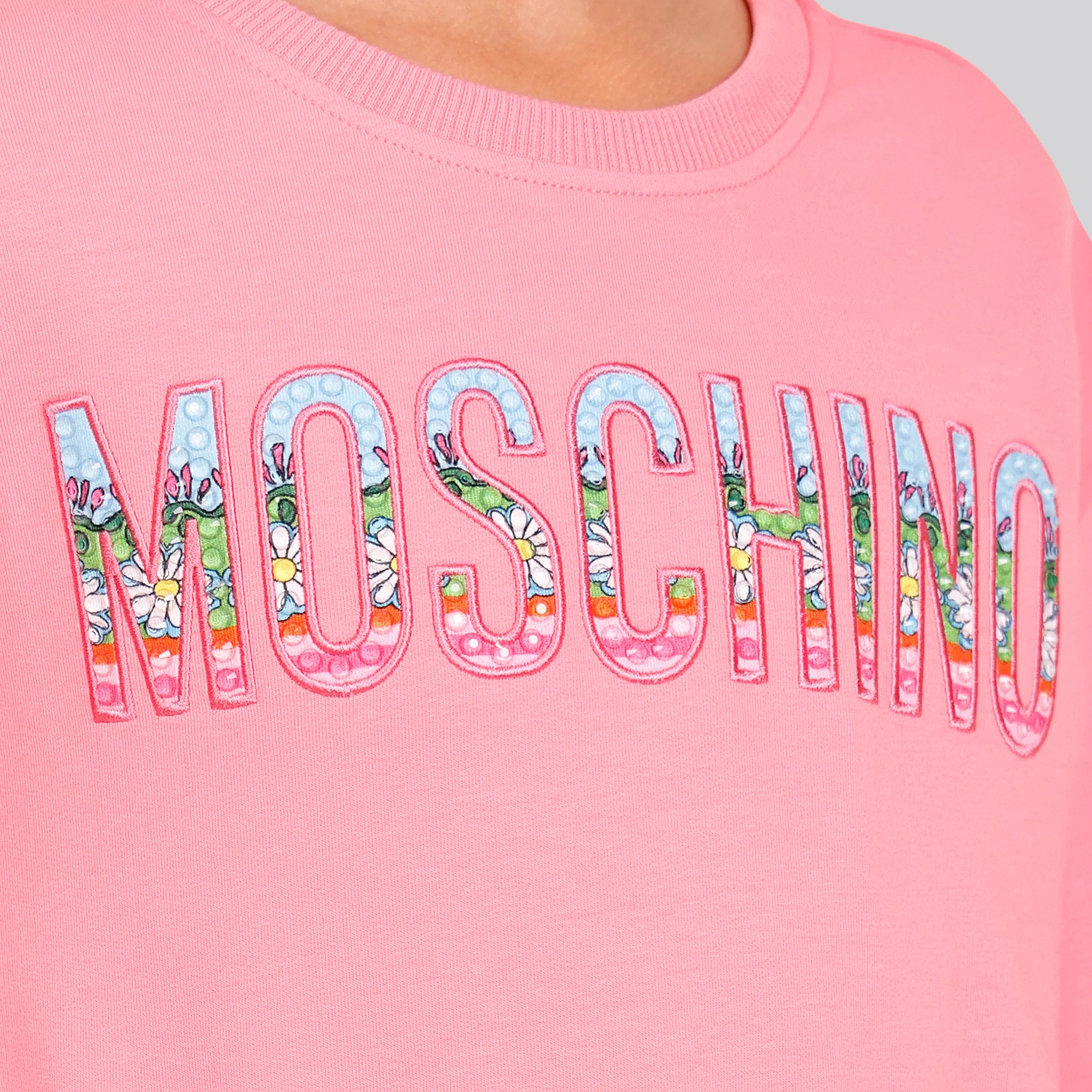 Buzo Rosado Moschino Kids Emdroidered
