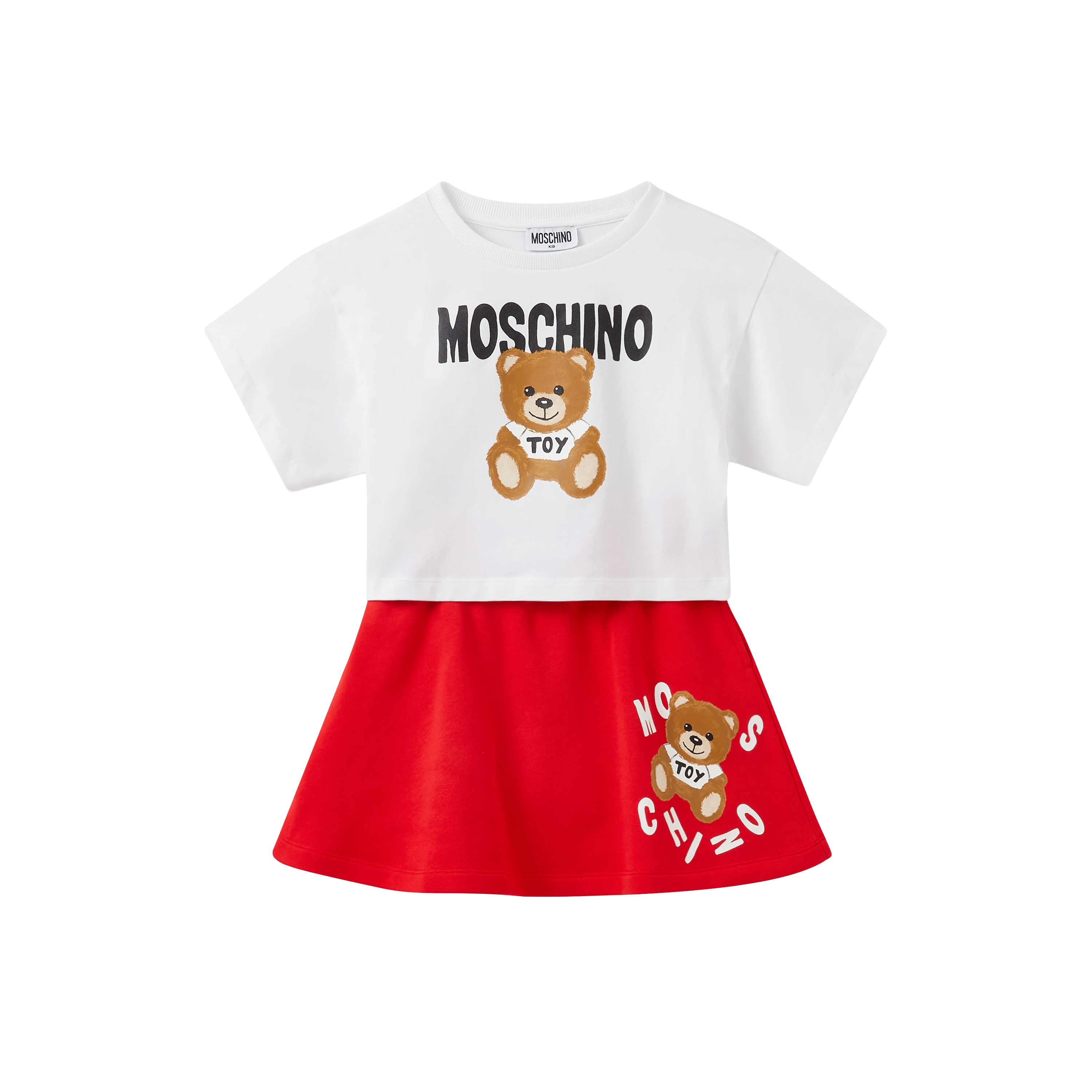Set Blanco Rojo Moschino Kids Teddy