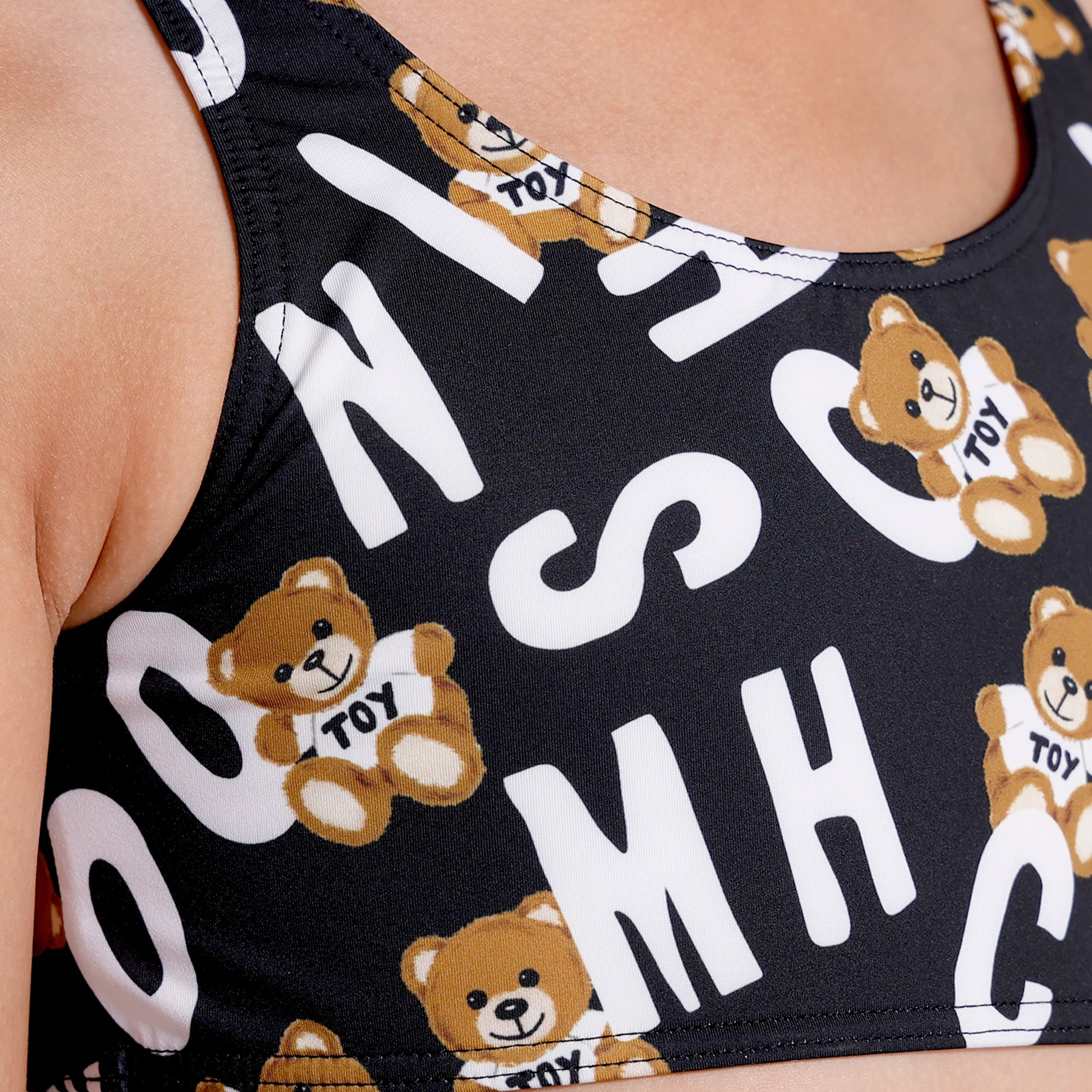 Bikini Negro Moschino Kids Multi Teddy