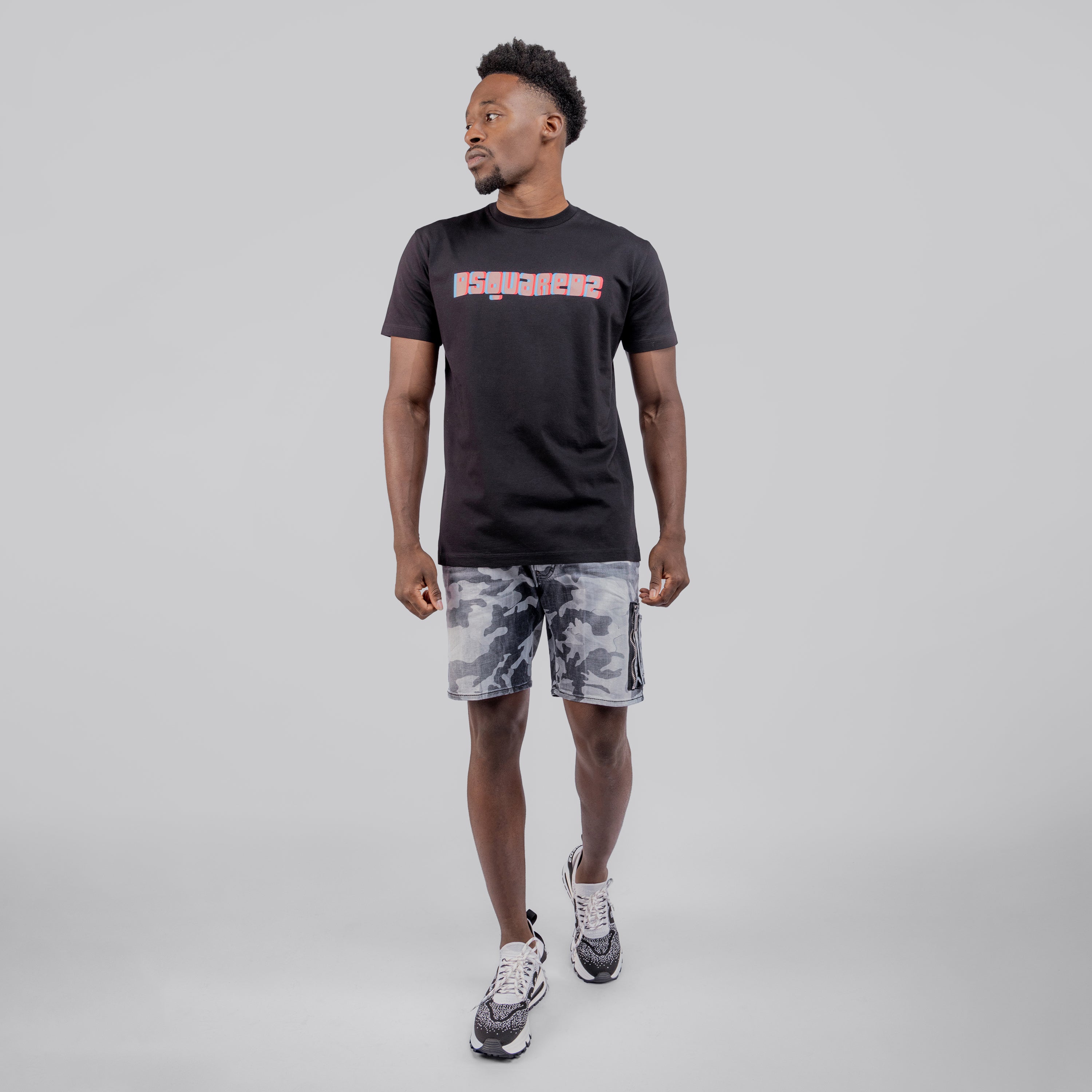 Bermuda Negro Dsquared2 Camou