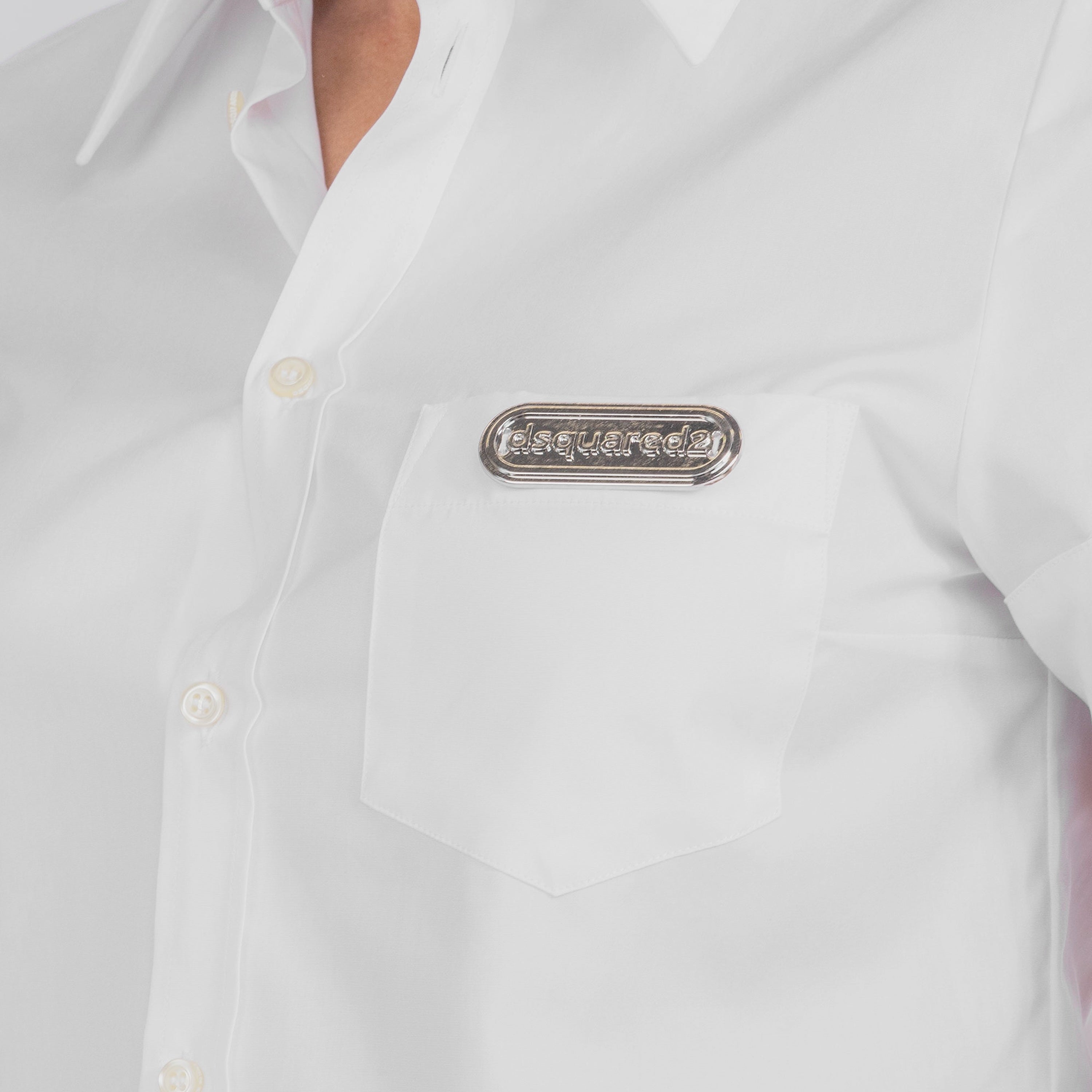 Camisa Blanca Dsquared2 Tag