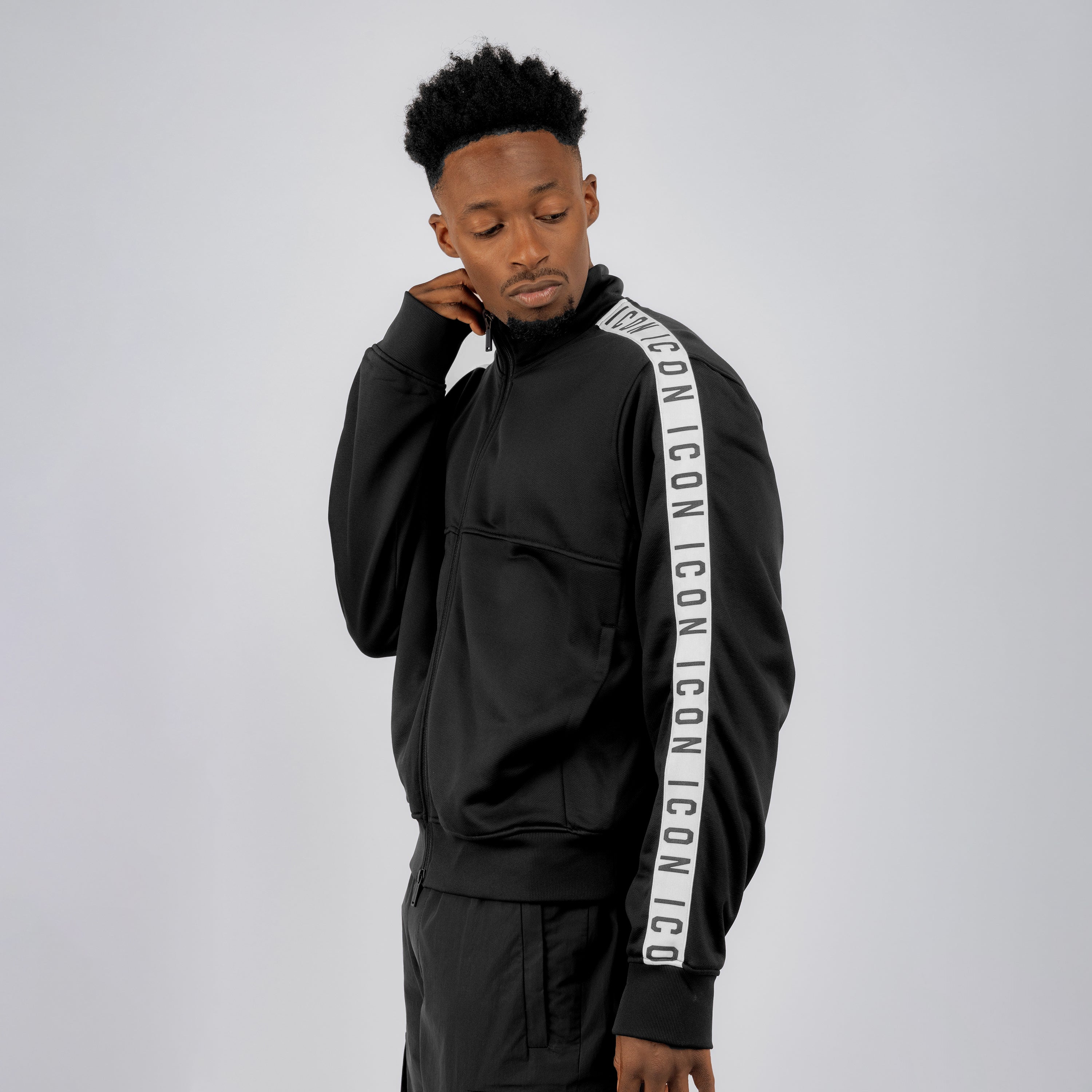 Chaqueta Negra Dsquared2 Icon Side Logo