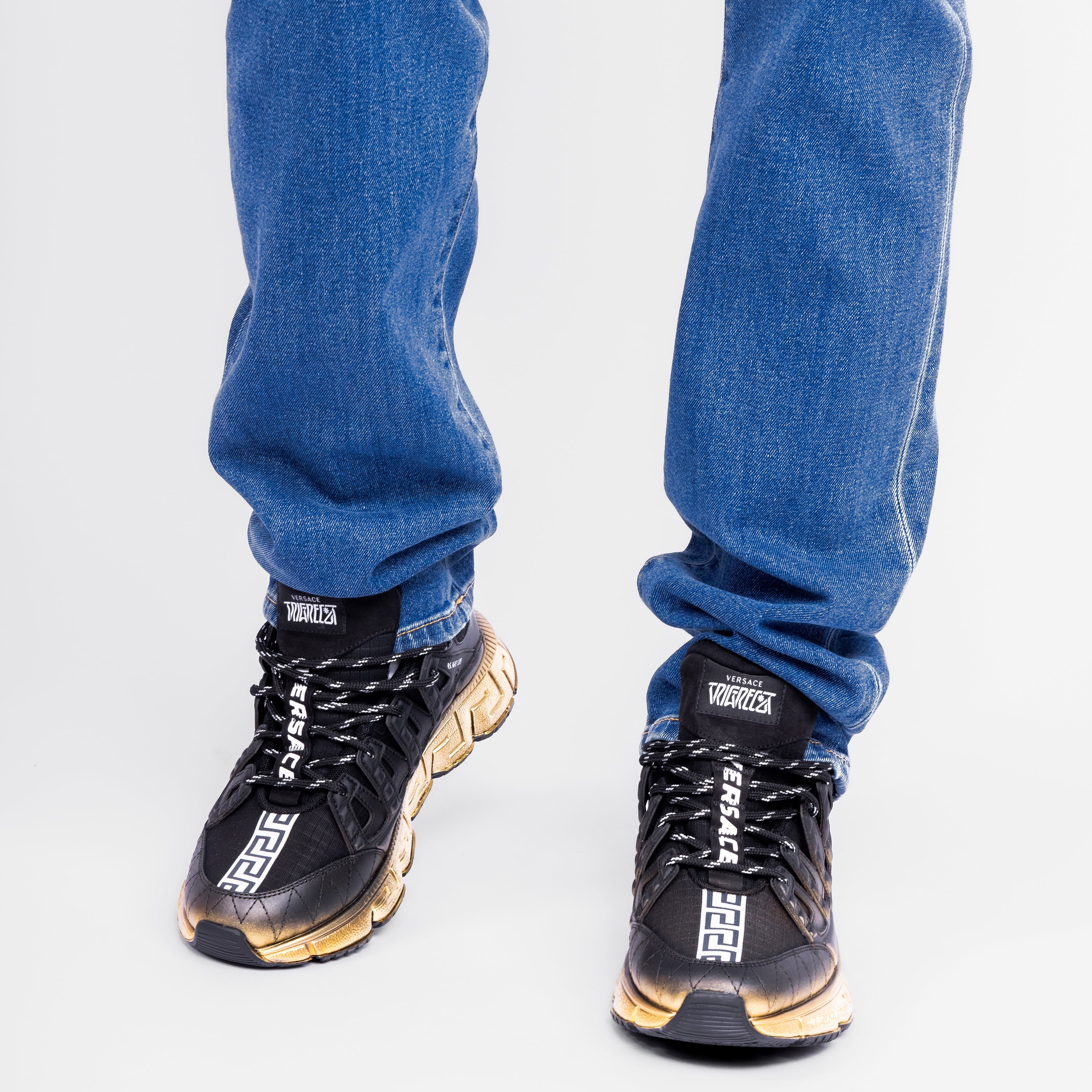 Sneakers Negros Versace Gold Trigreca