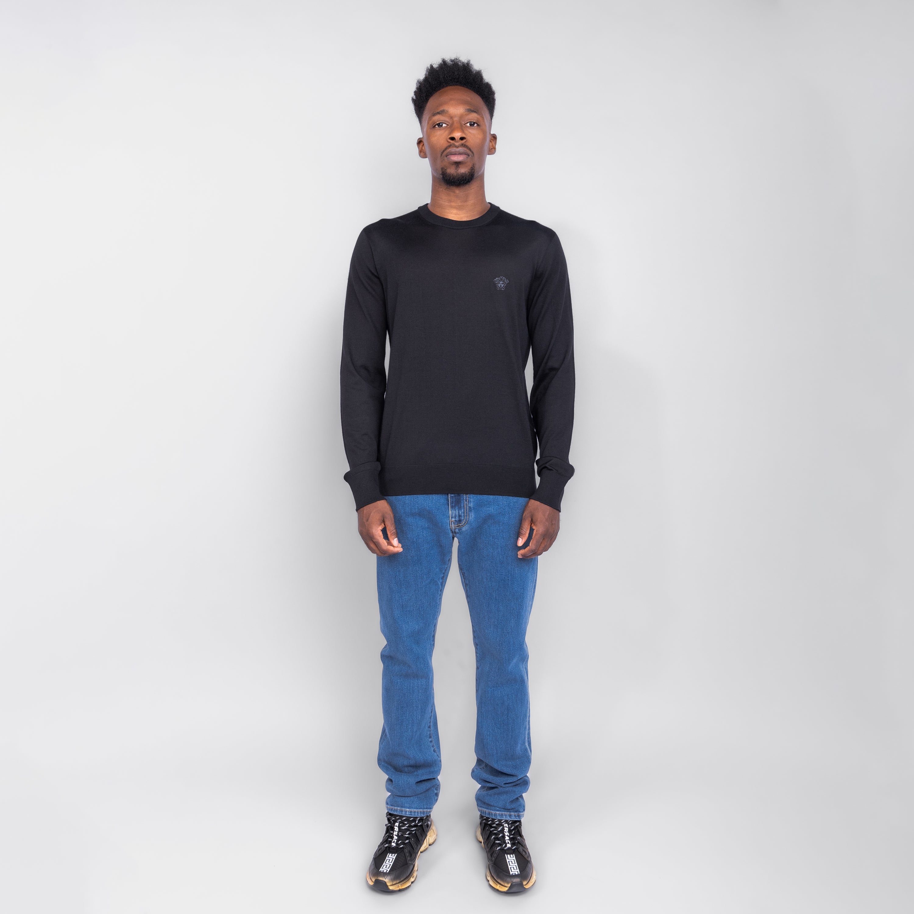 Suéter Negro Versace Medusa