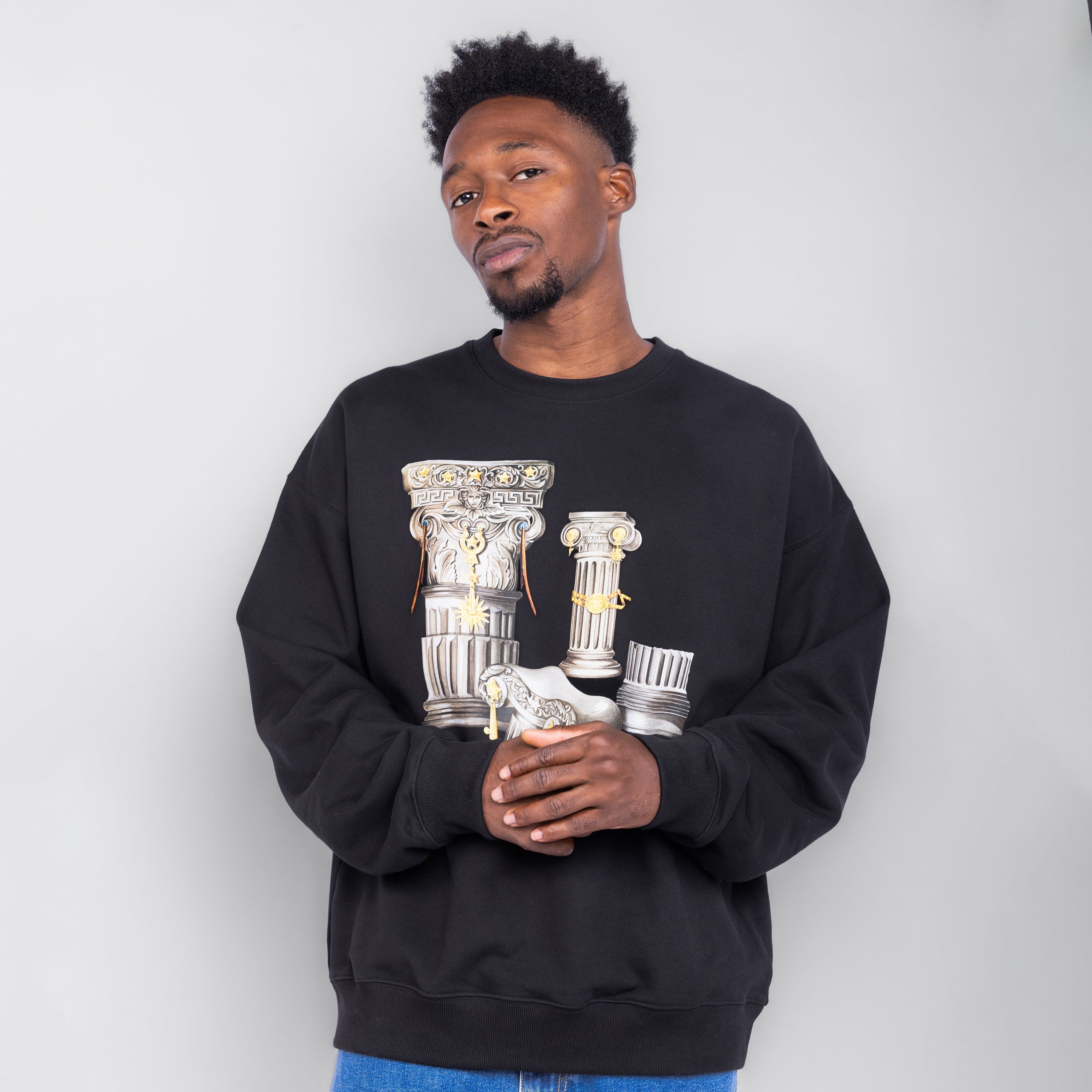 Buzo Negro Versace Columns