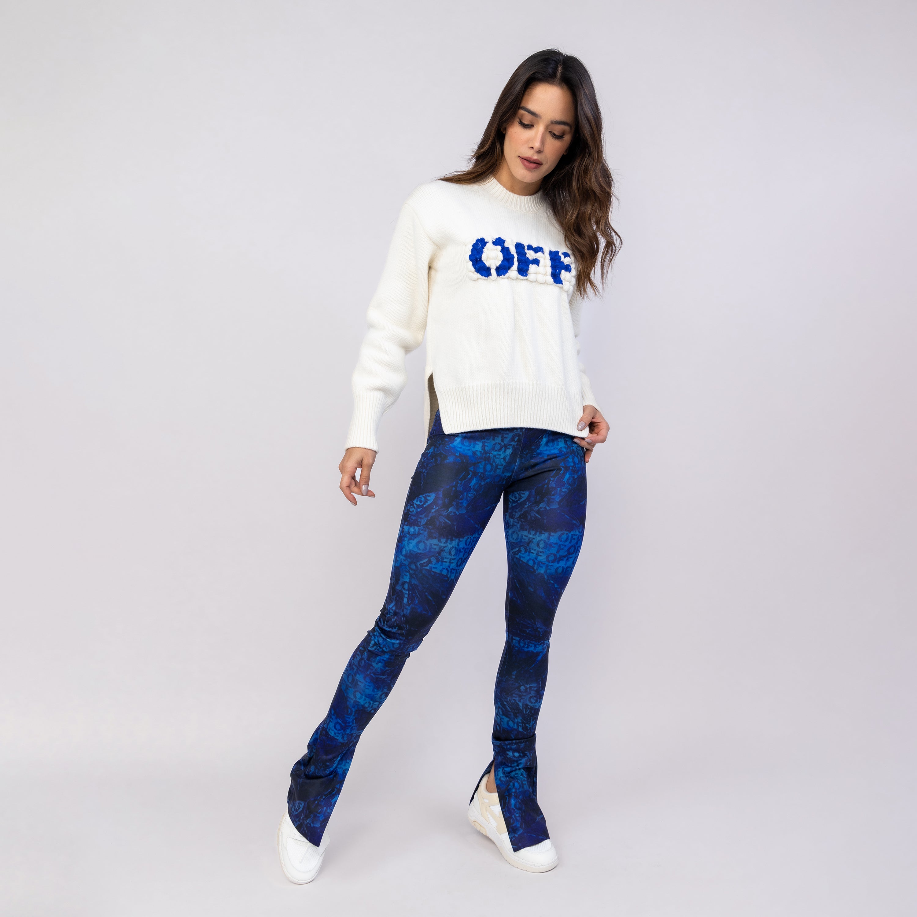 Suéter Blanco Off-White Boiled Logo