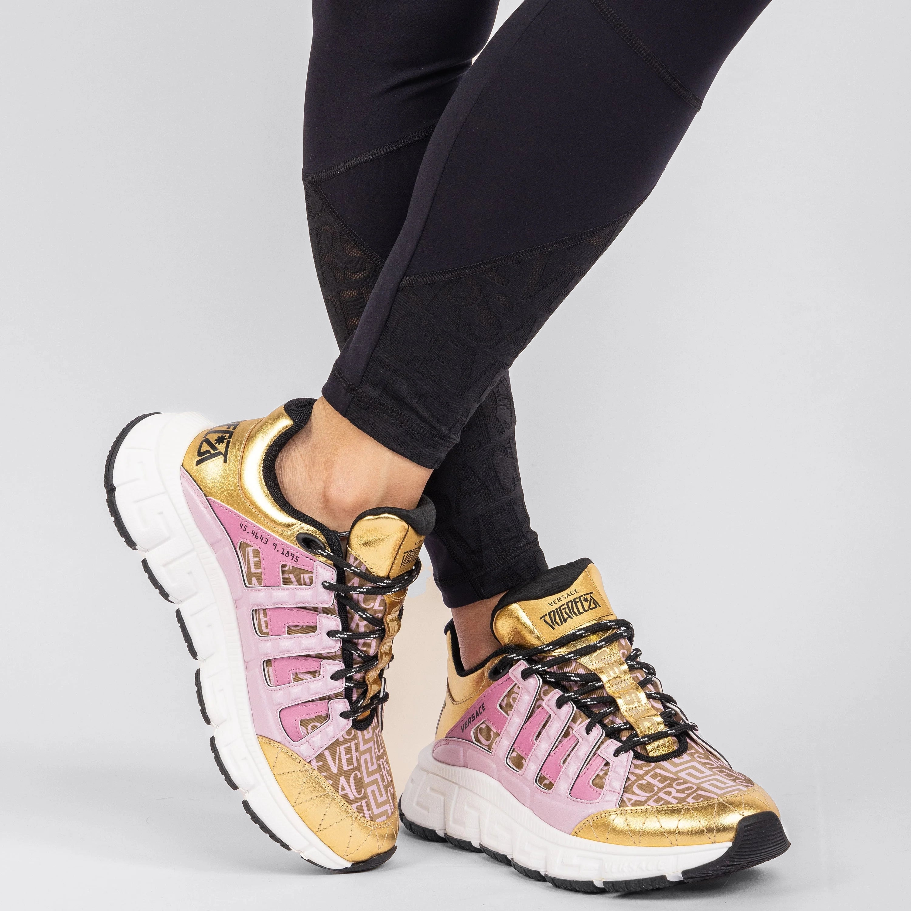 Sneakers Rosado Versace Gold Monogram Trigreca