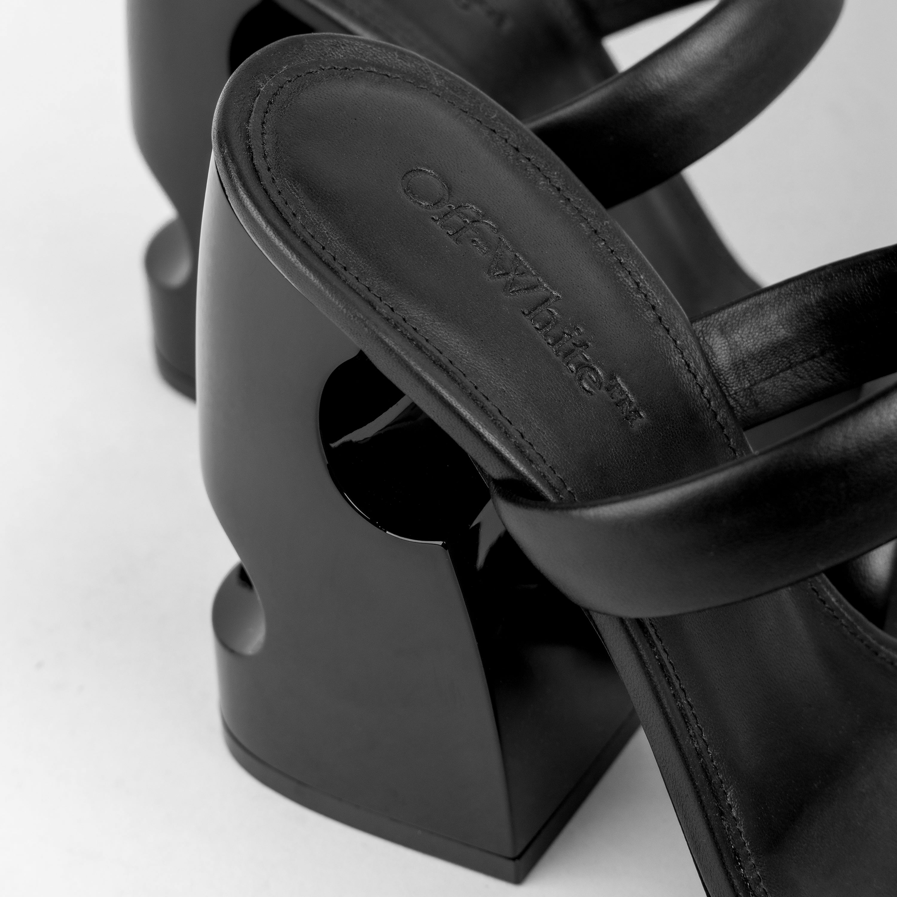 Sandalias de Tacón Negras Off-White Metheor