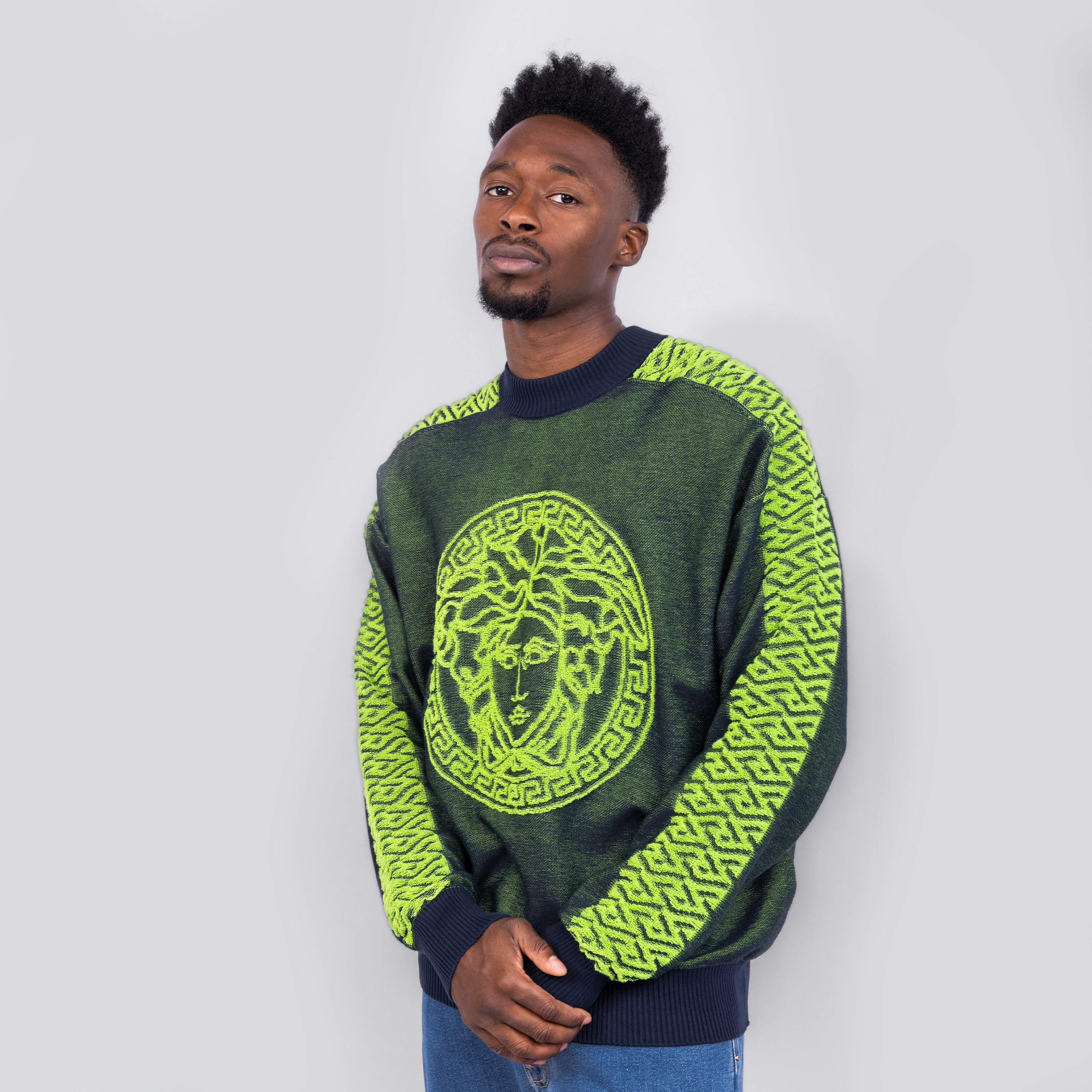 Suéter Verde Versace Medusa