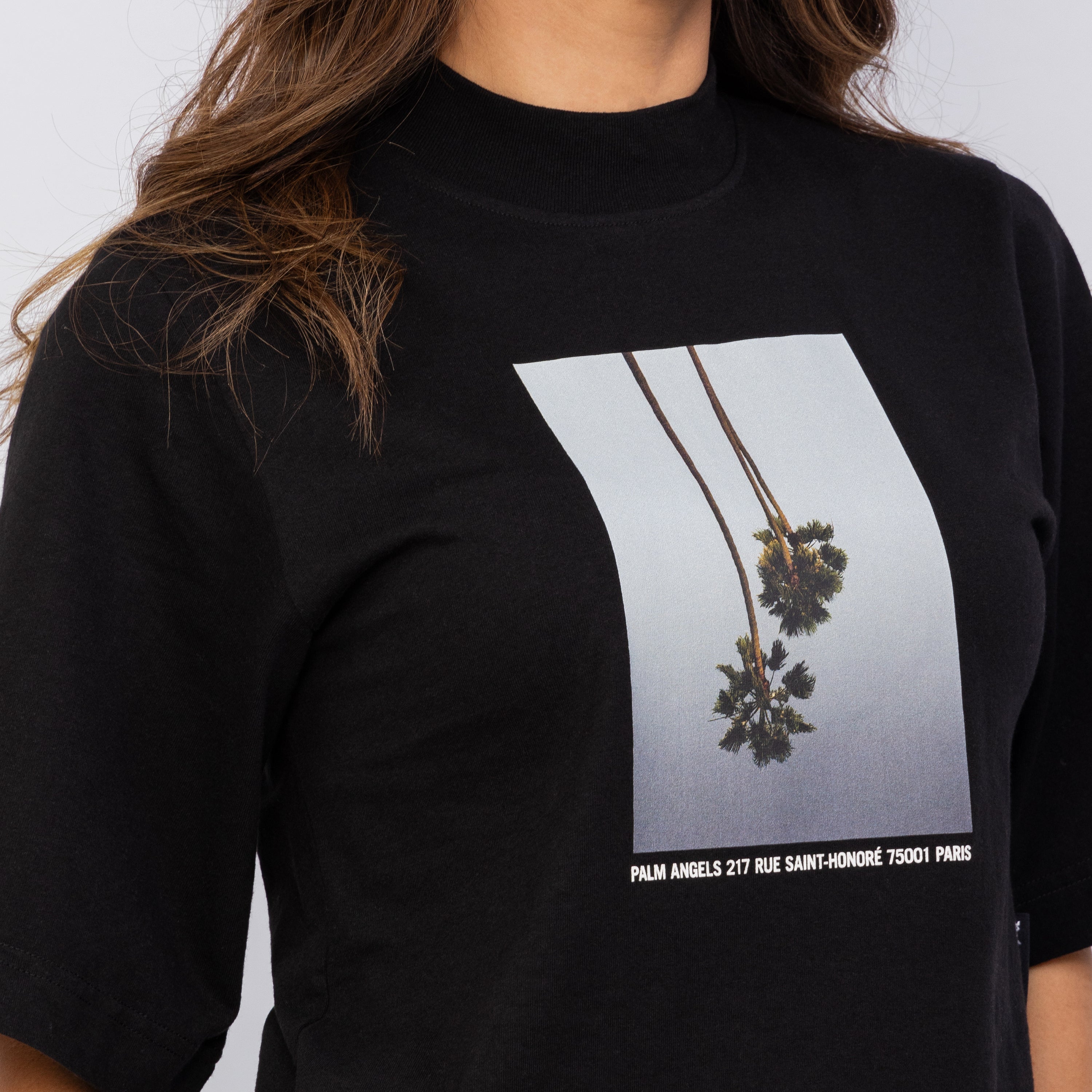 Camiseta Negra Palm Angels Mirage Boxy Fit