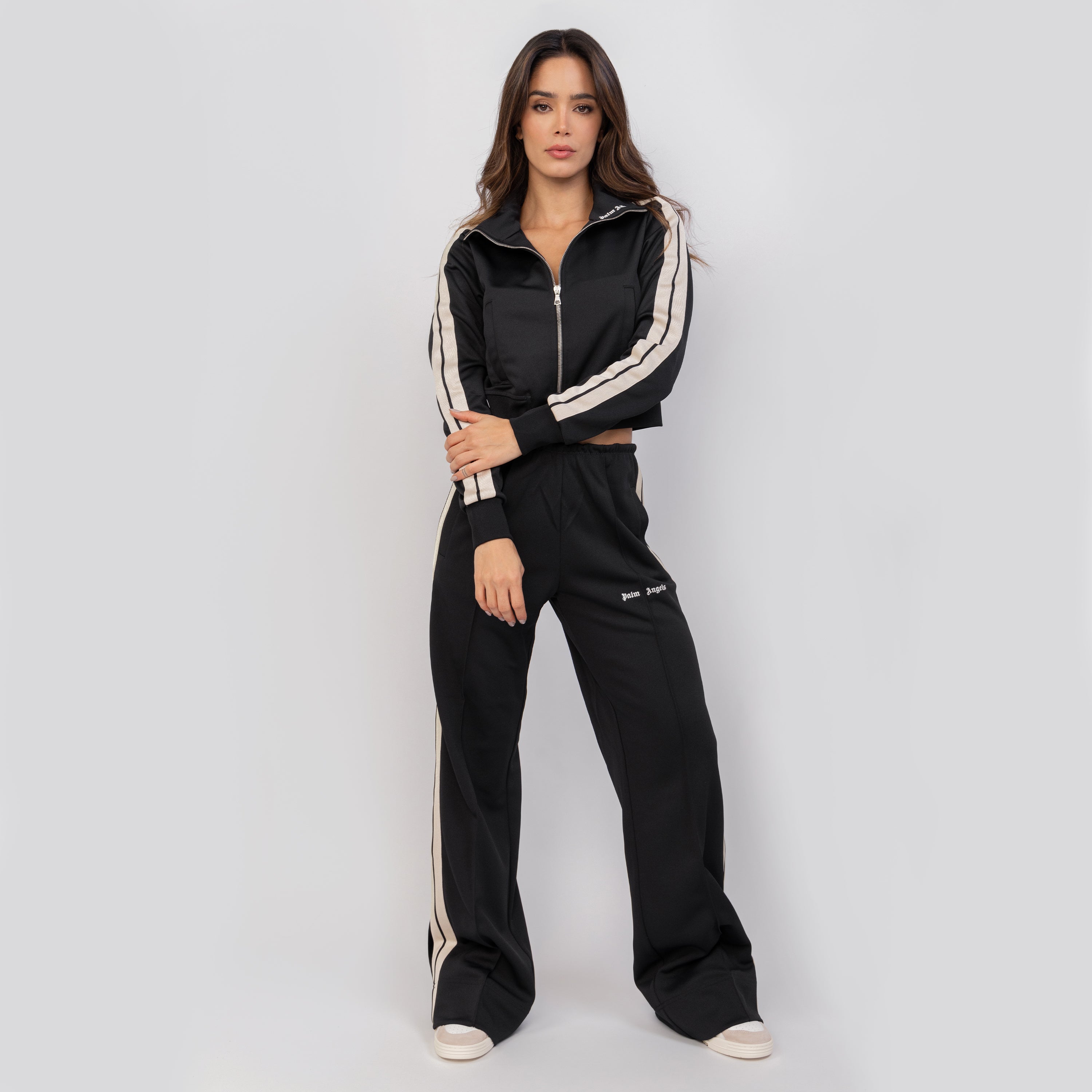 Chaqueta Negra Palm Angels Neck Logo