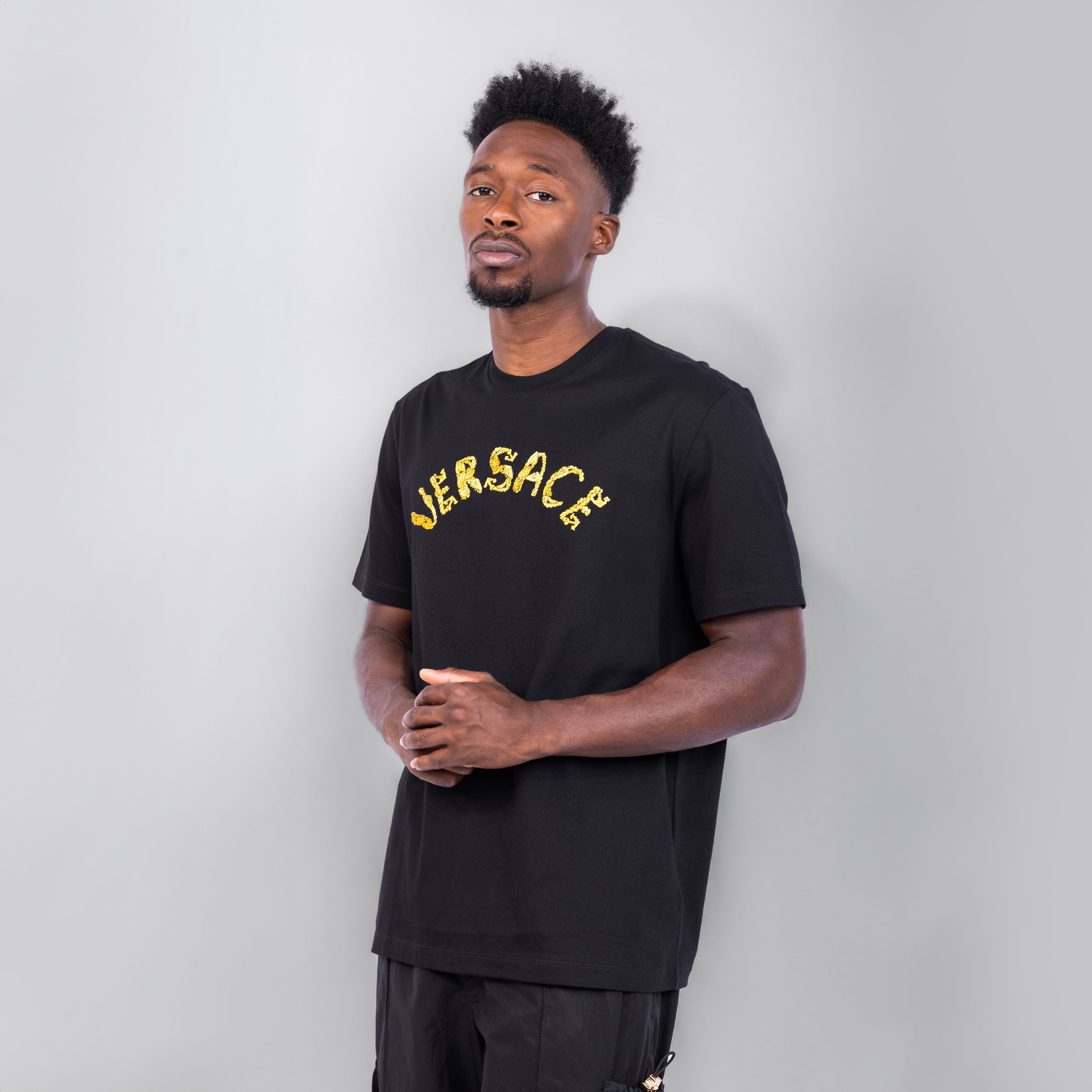 Camiseta Negra Versace Seashell