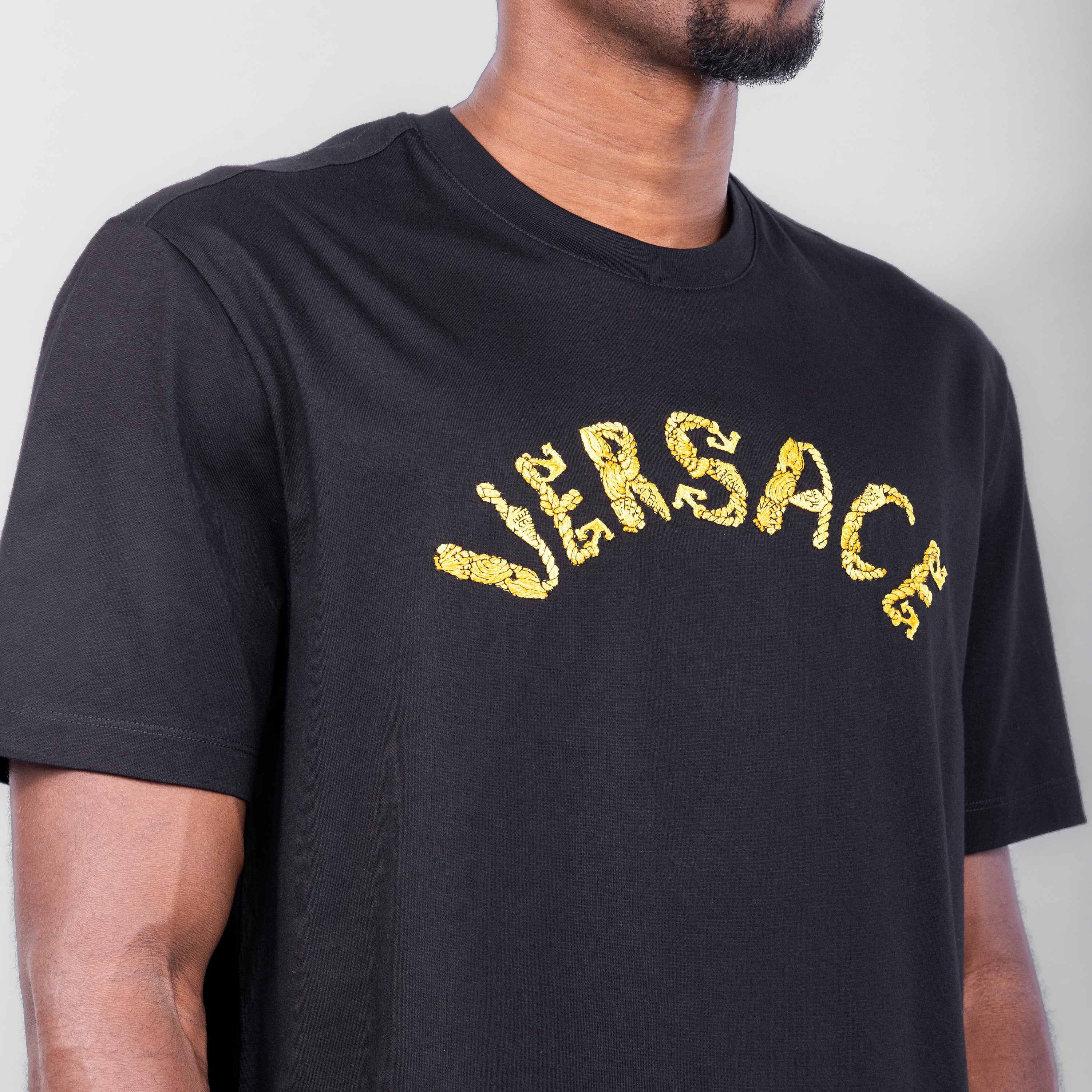 Camiseta Negra Versace Seashell