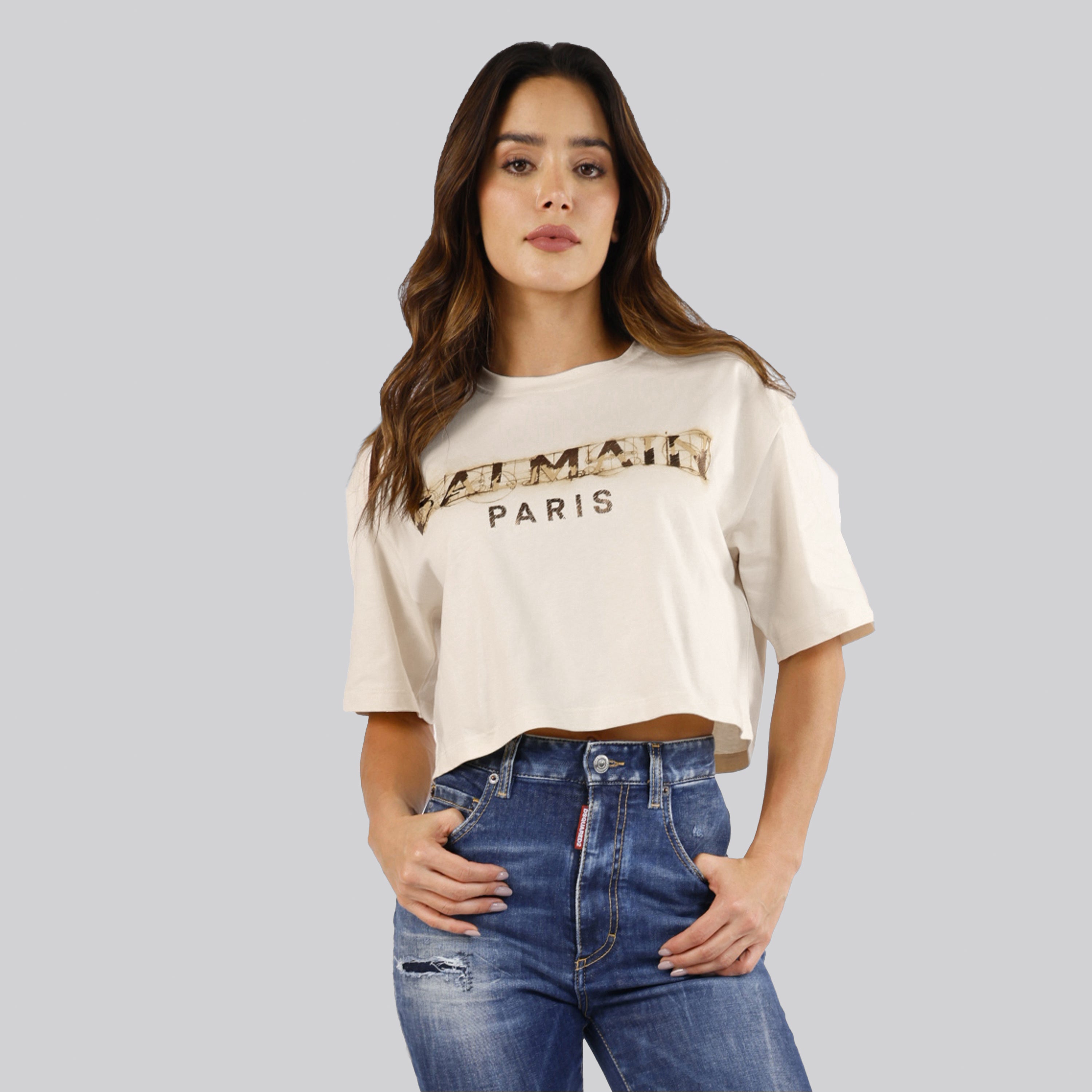 Camiseta Blanca Balmain Galilée