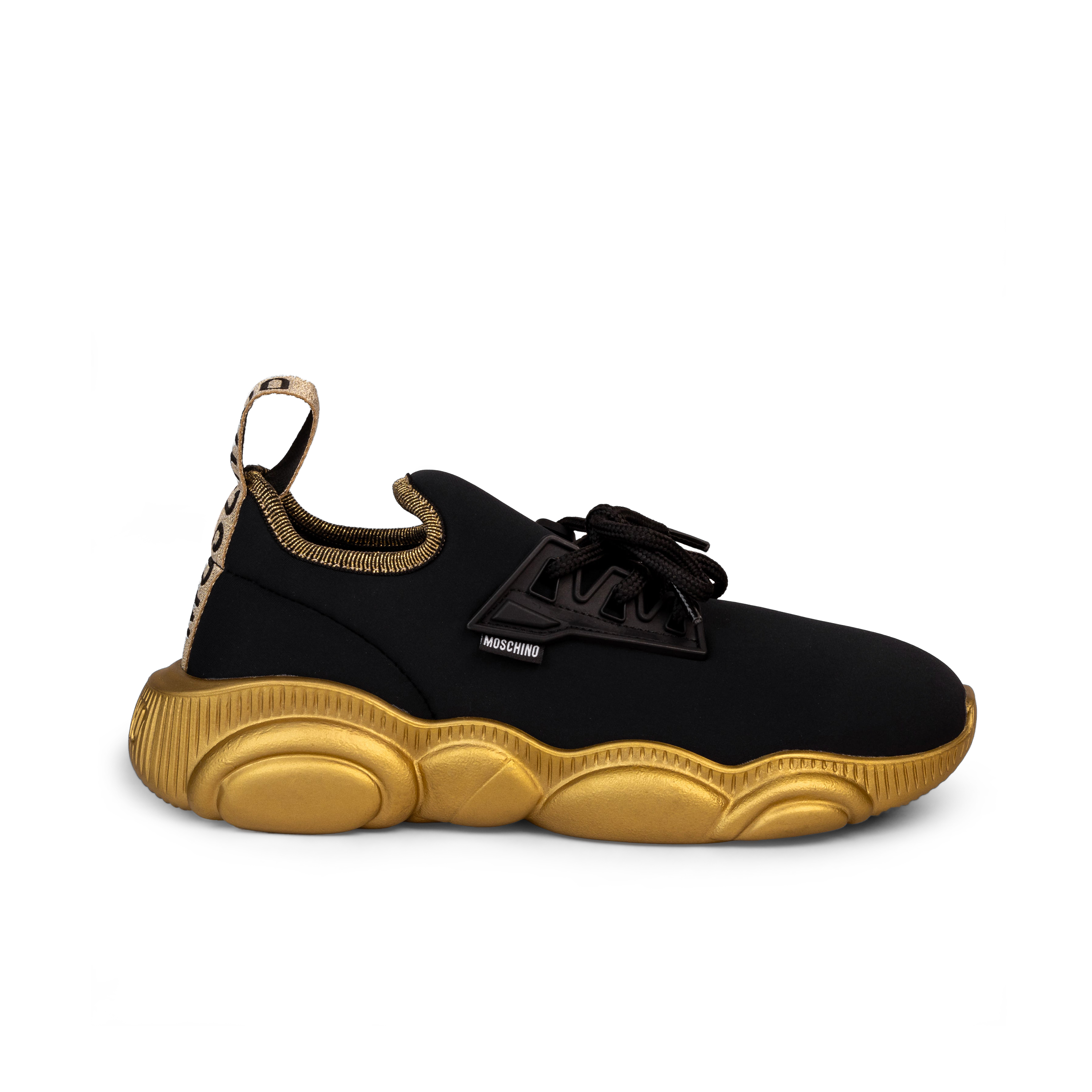 Sneakers Negro Moschino Orso30 Lycra Negro/Oro