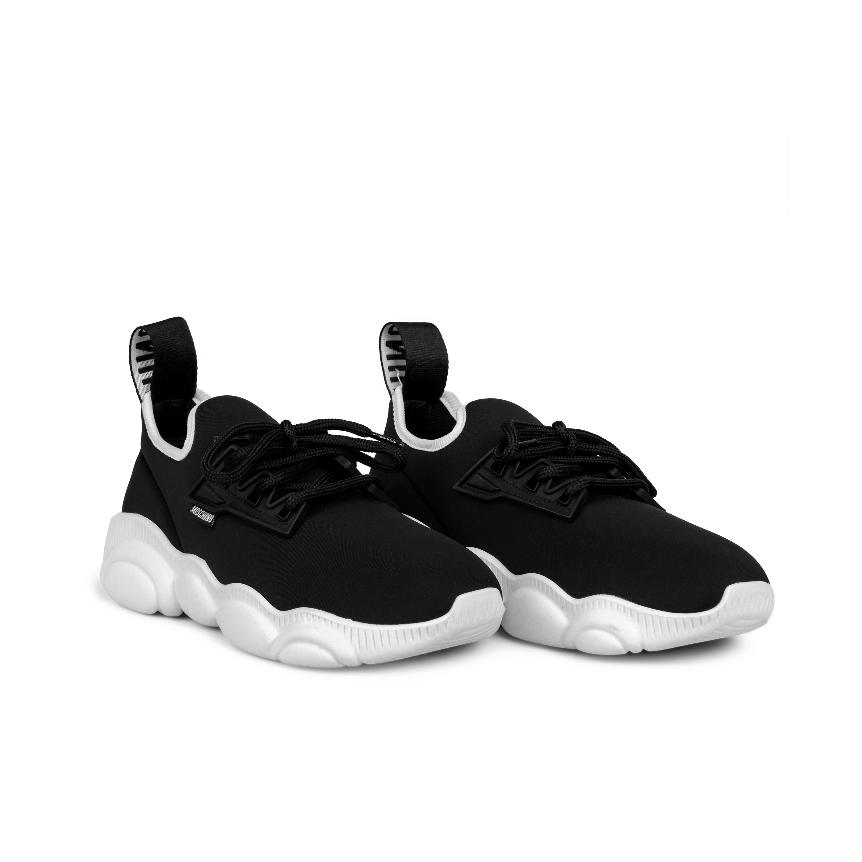 Sneakers Negro Moschino Blanco Almond