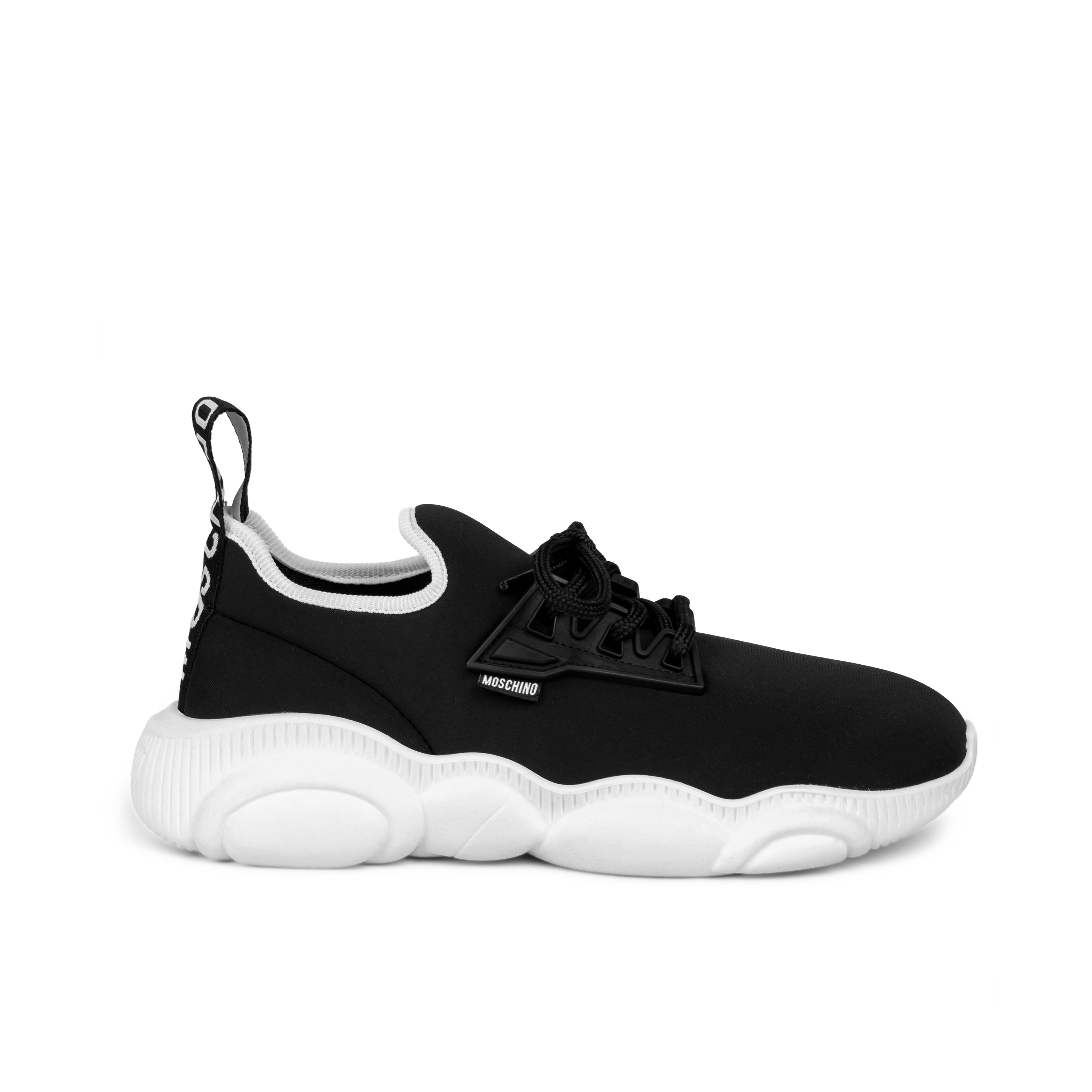 Sneakers Negro Moschino Blanco Almond