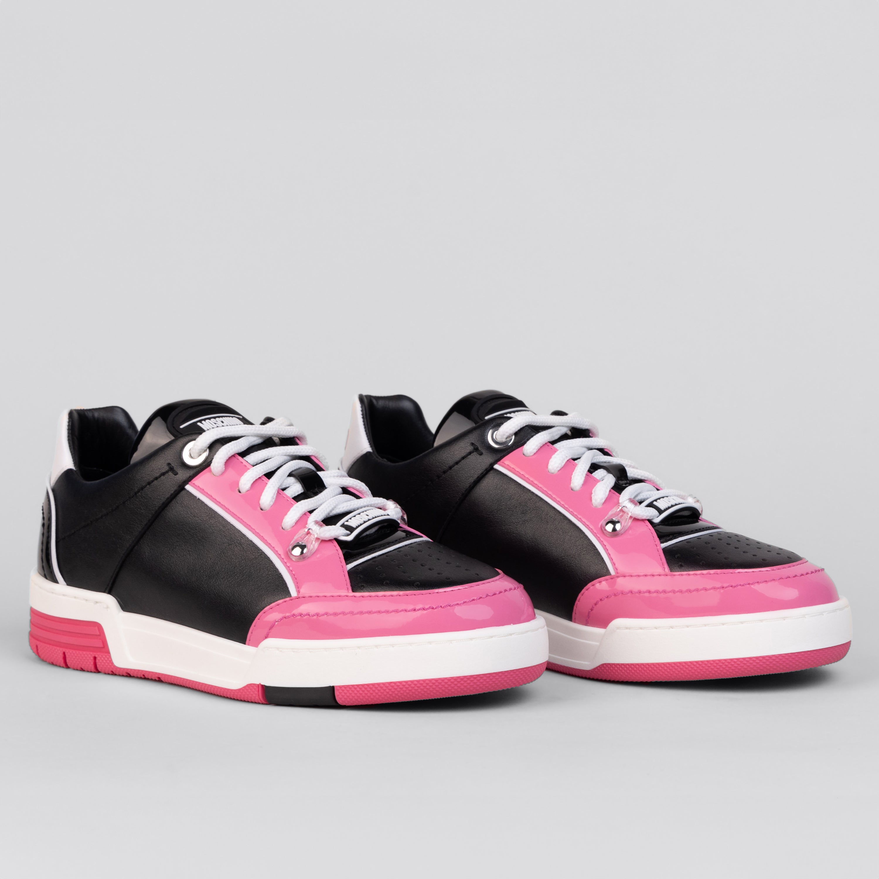 Sneakers Negro Moschino Rosado Low Top