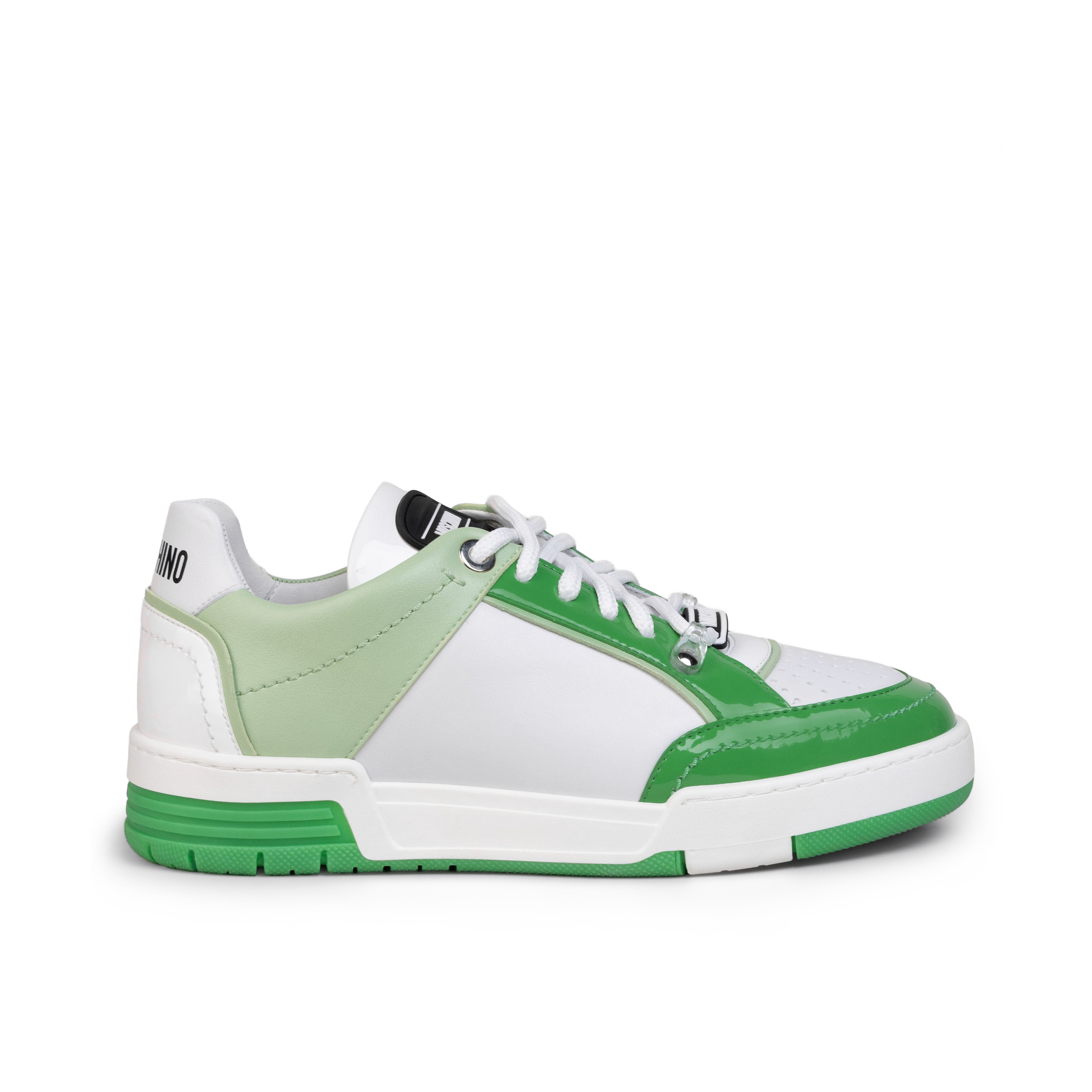 Sneakers Blanco Moschino Verde Low Top