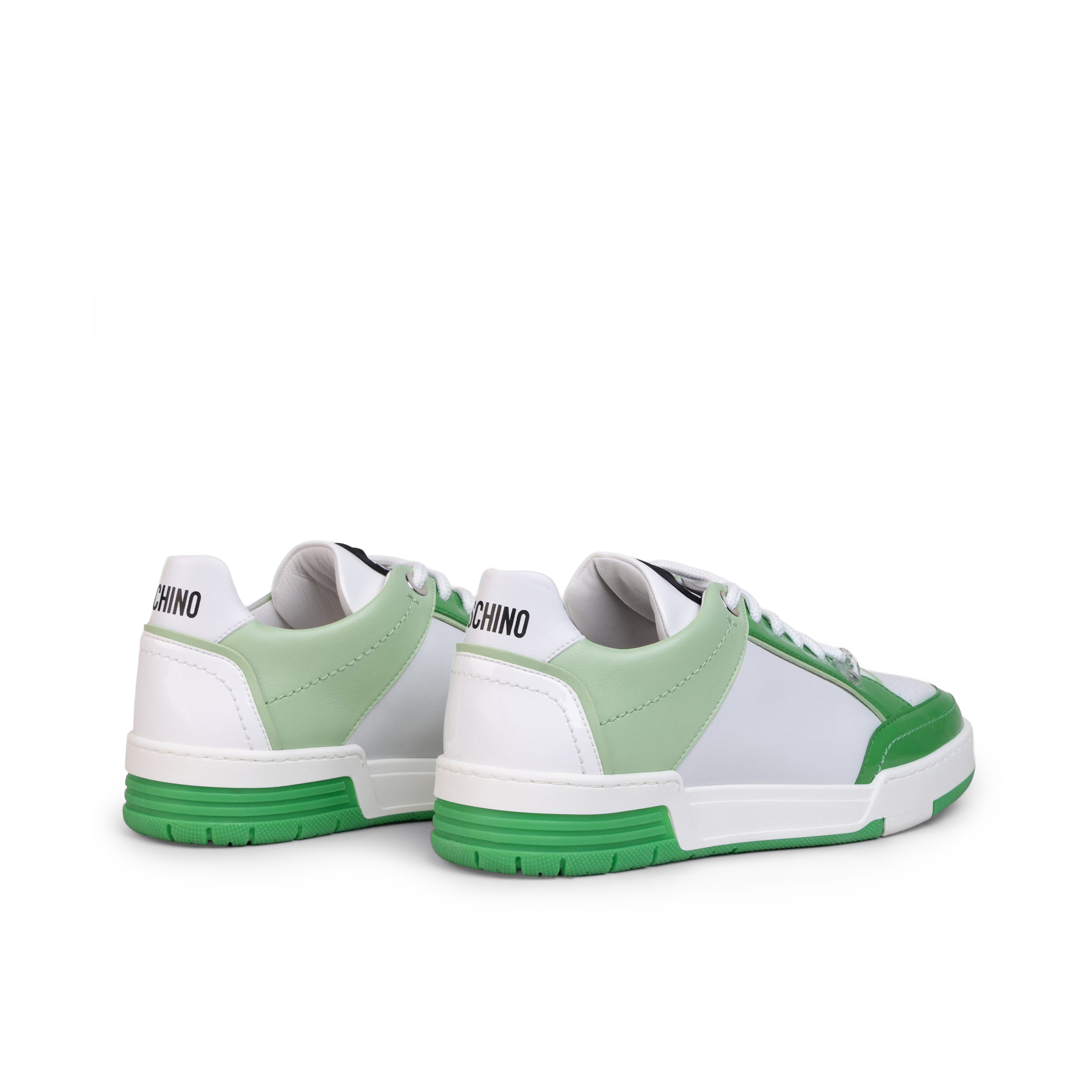 Sneakers Blanco Moschino Verde Low Top