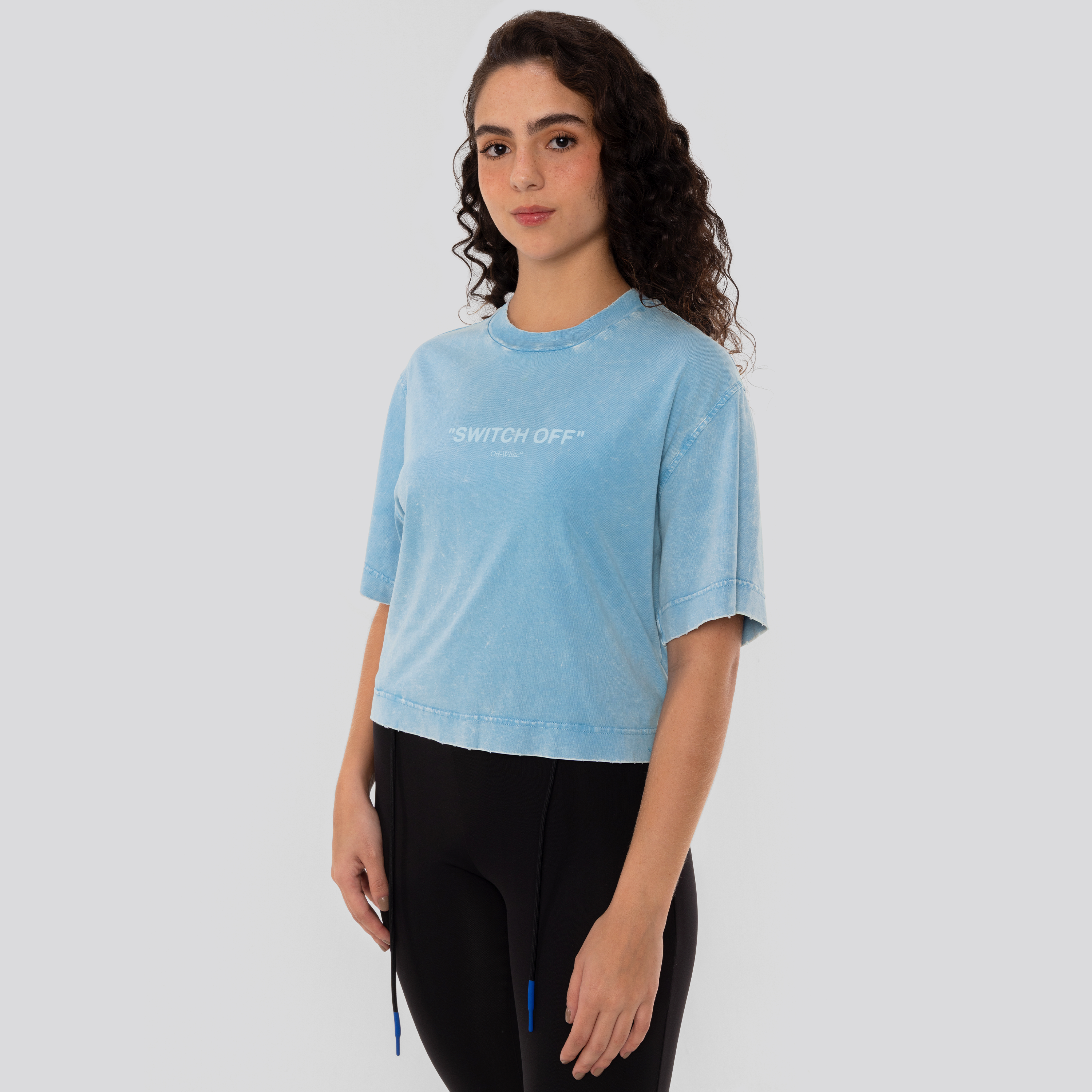 Camiseta Azul Off-White Switch Off