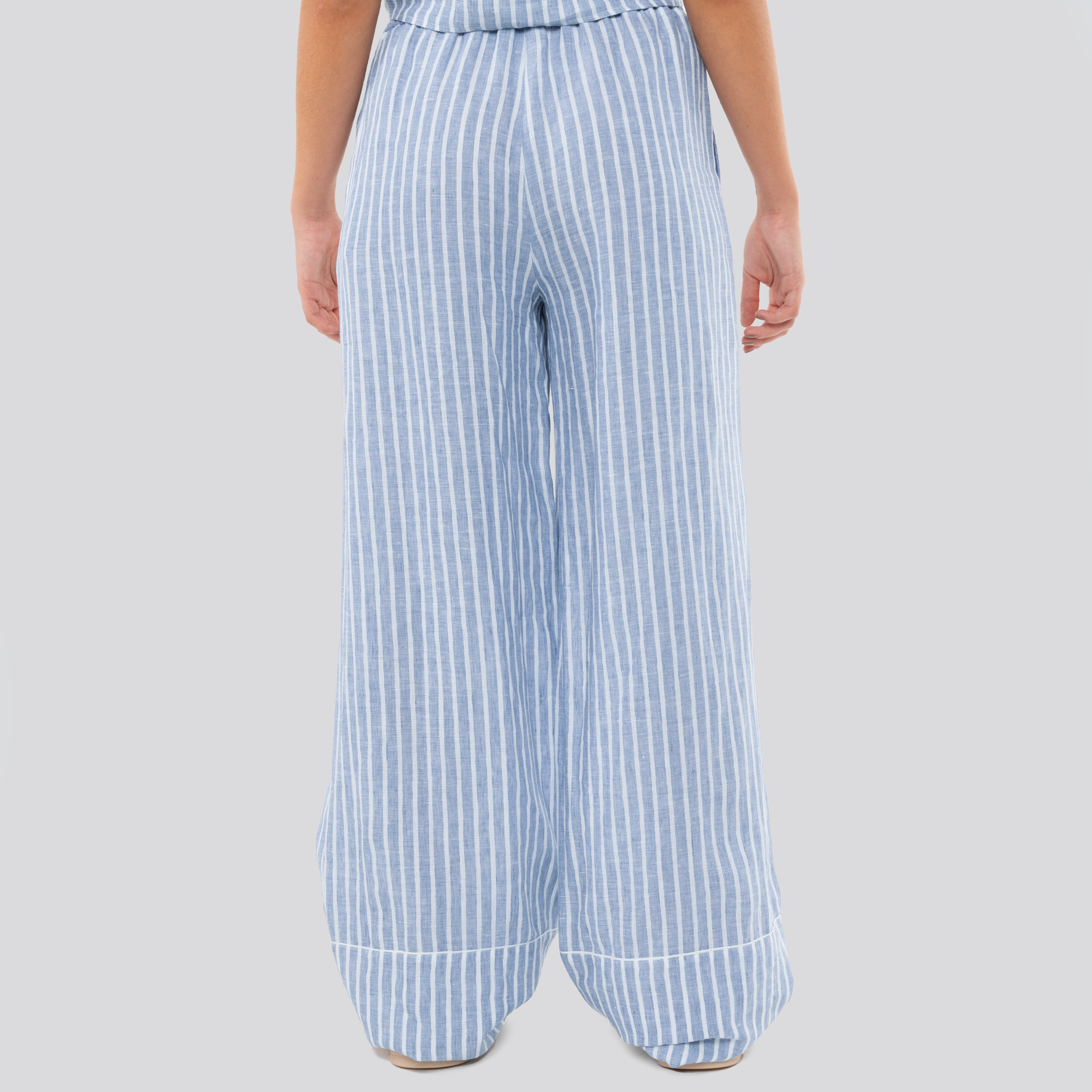 Pantalón Celeste Off-White Striped