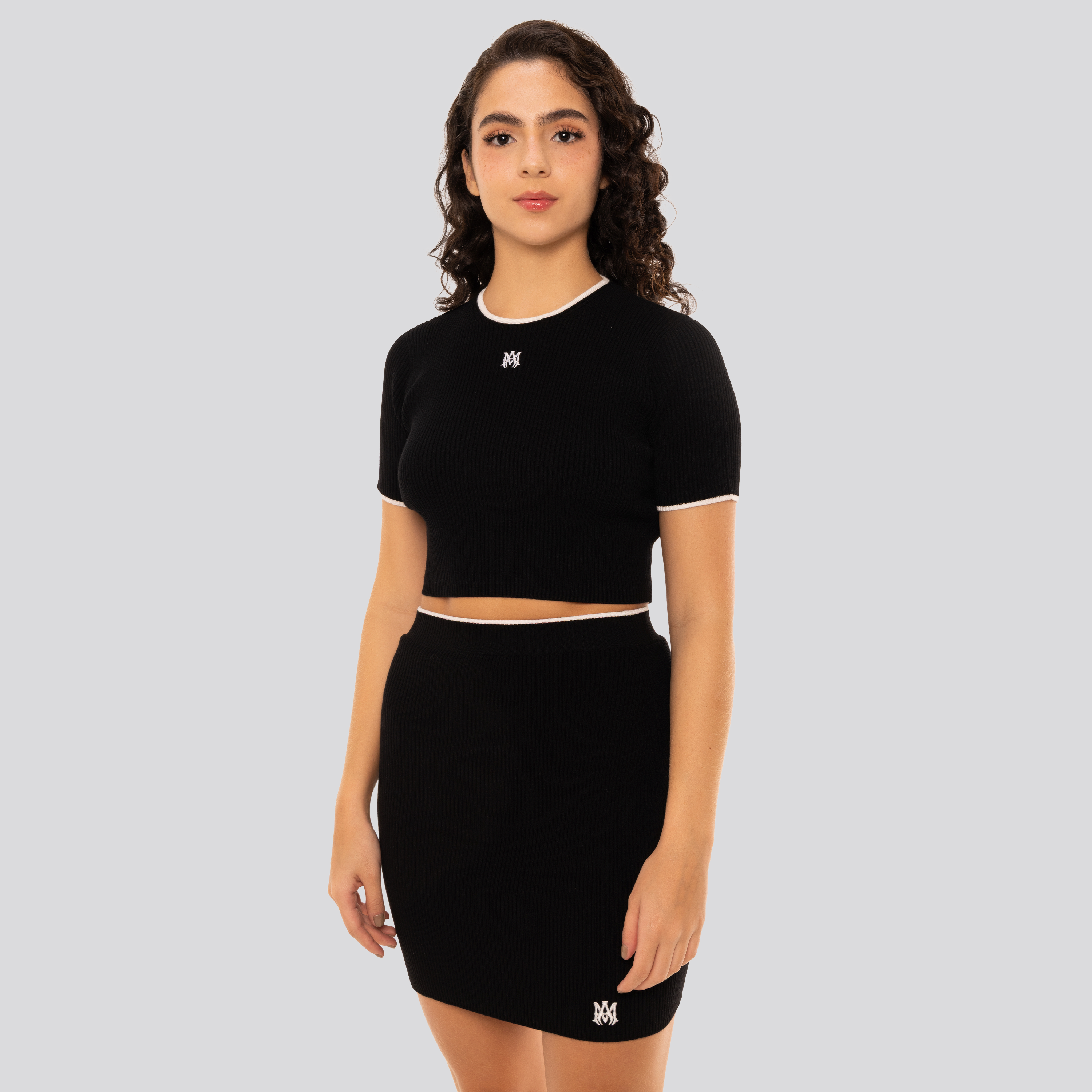 Falda Negra AMIRI MA Logo