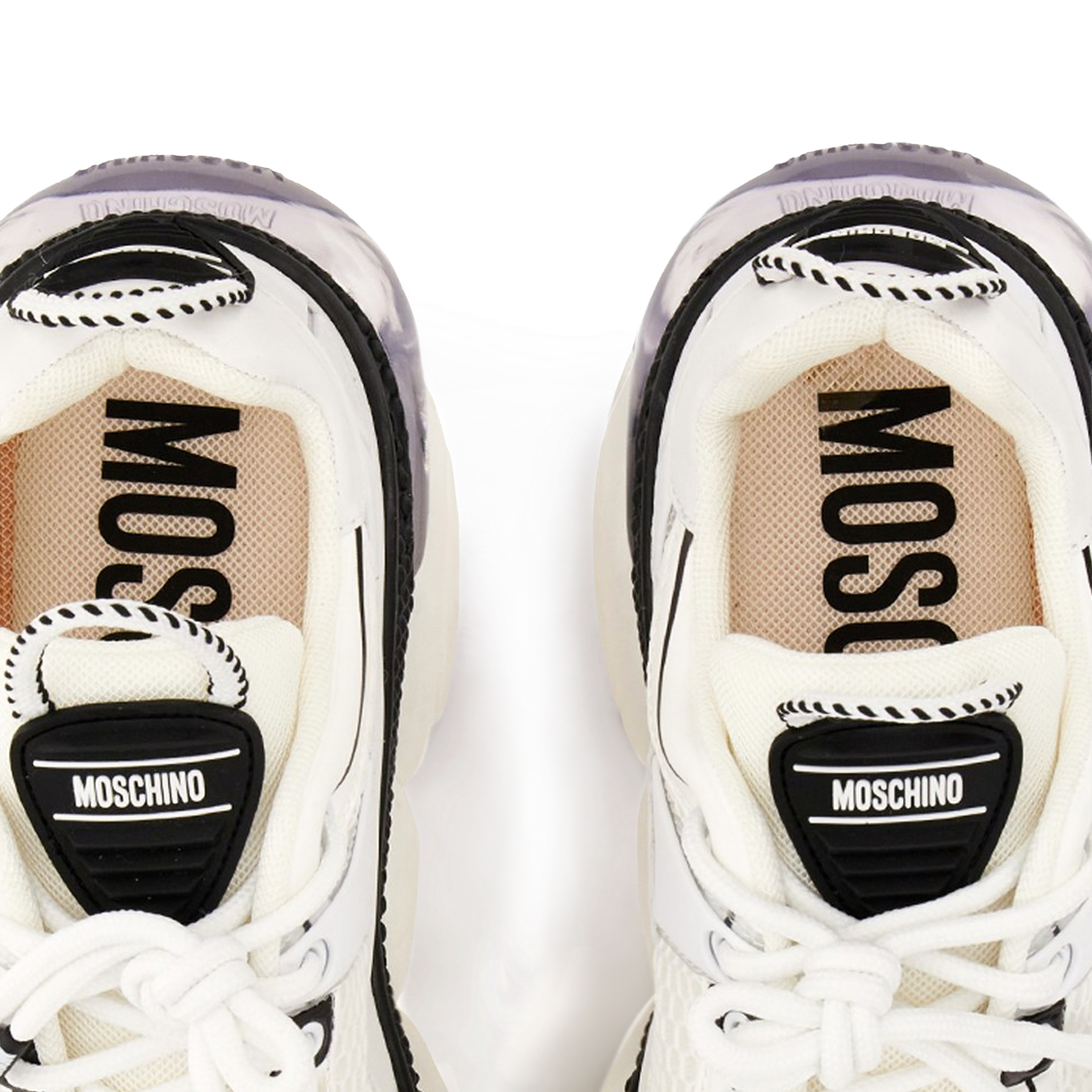Sneakers Blancos Moschino Teddy Sole Transparent