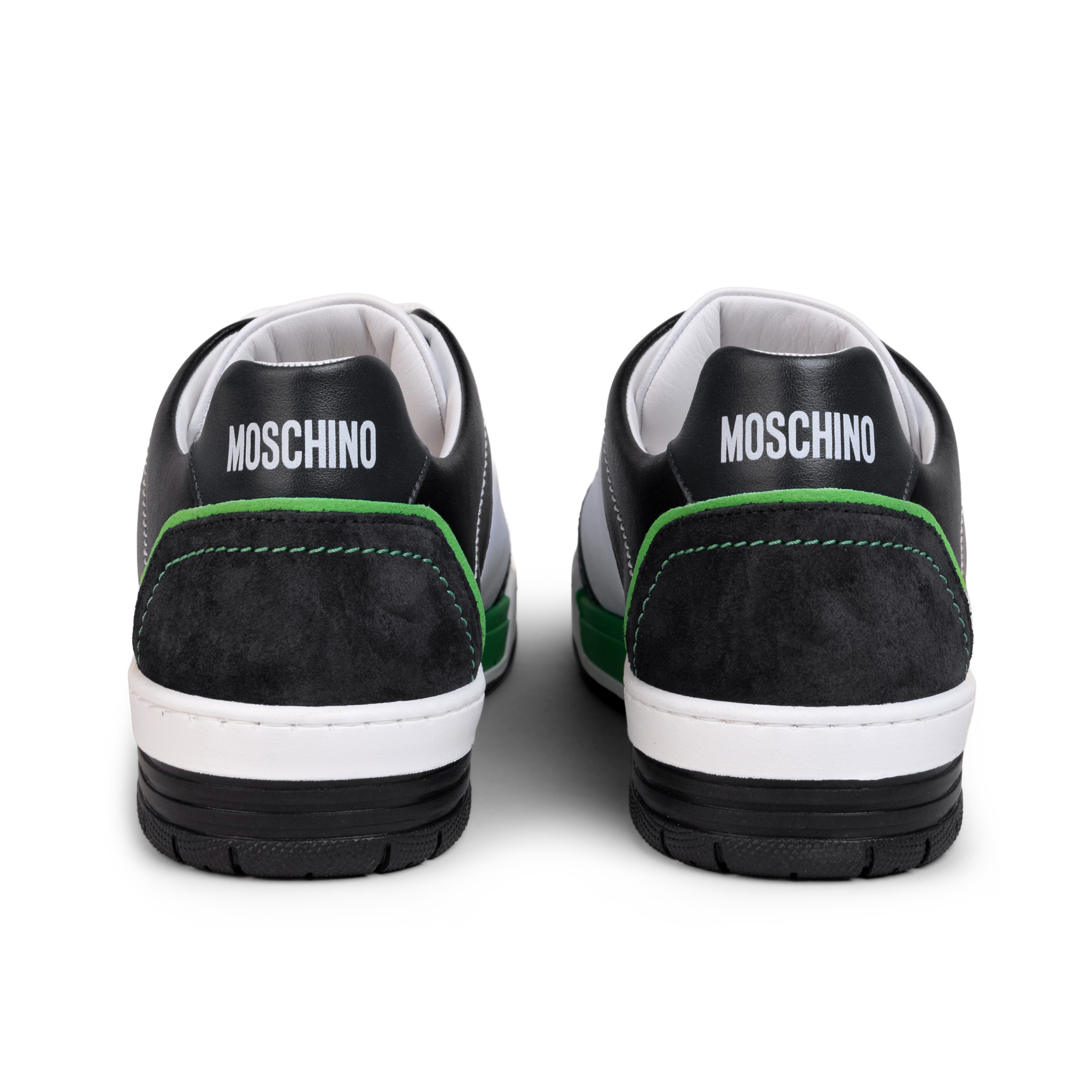 Sneakers Blanco Moschino Verde Two-Tone