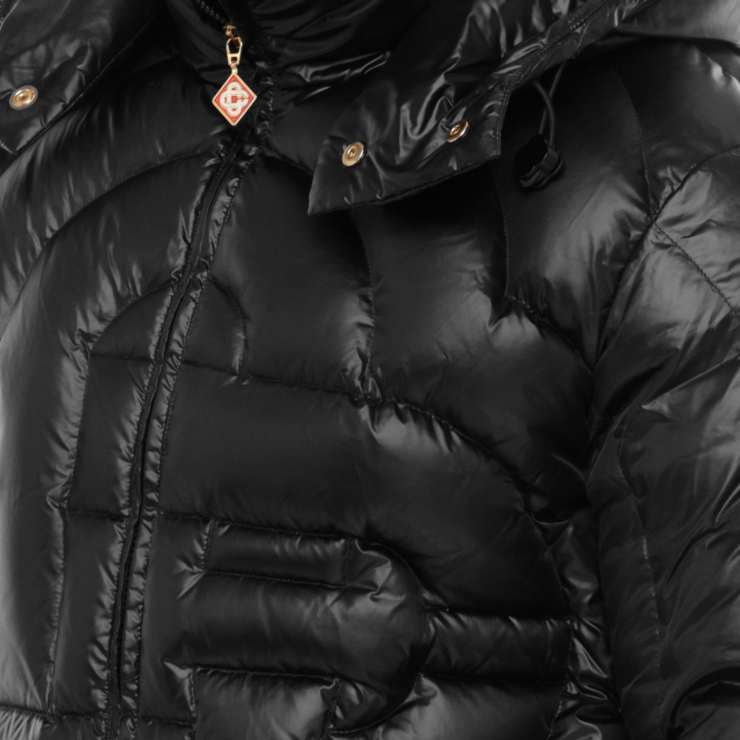 Chaqueta Negra Casablanca Quilted Puffer