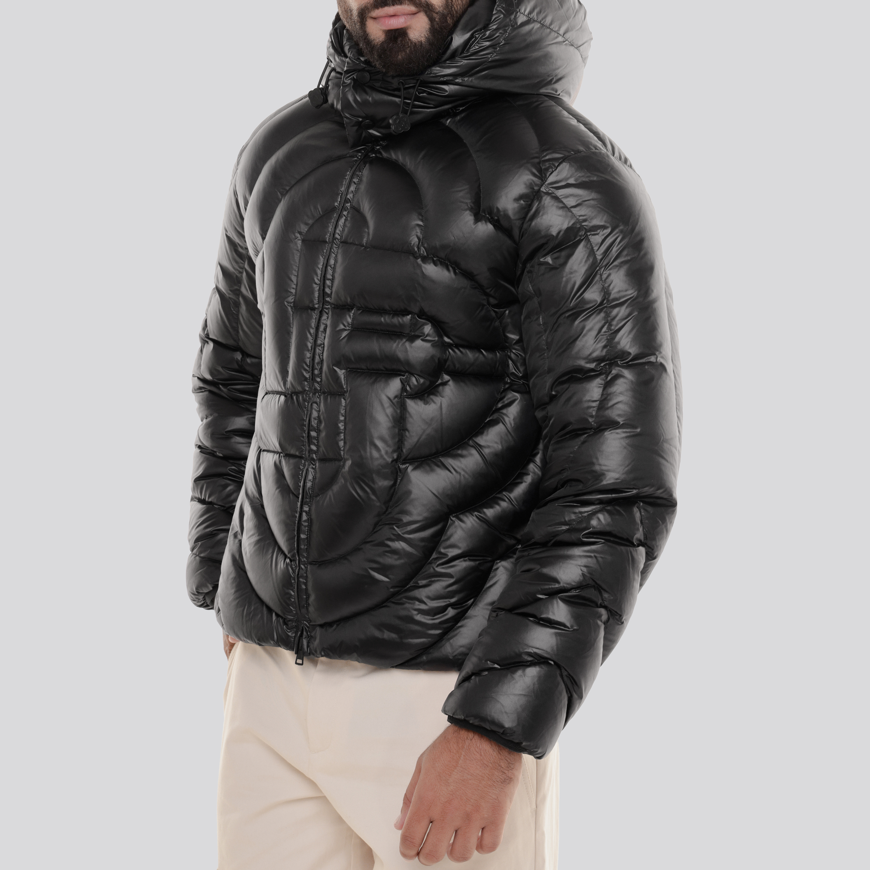 Chaqueta Negra Casablanca Quilted Puffer