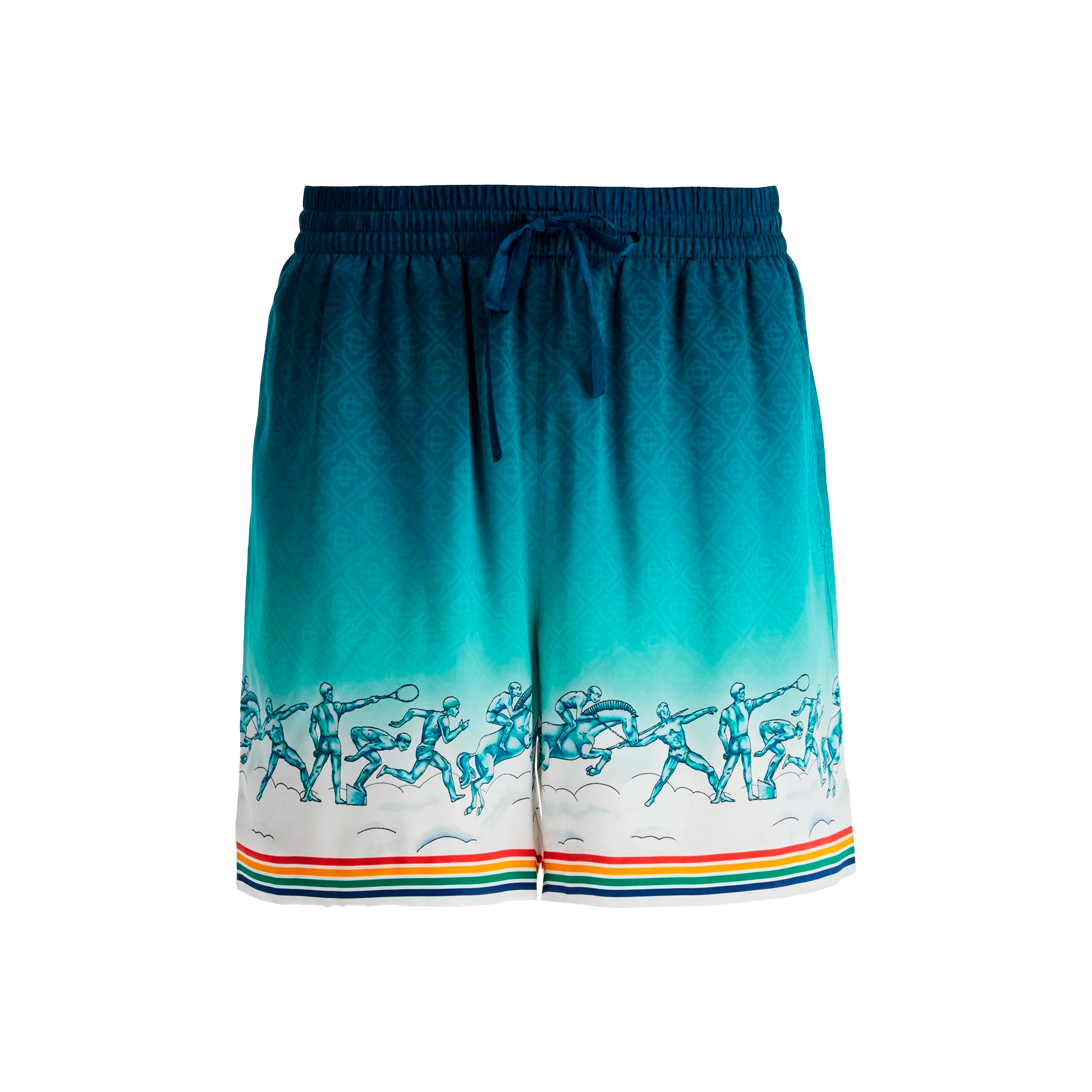 Shorts Azul Casablanca La Déesse Du Stade Silk