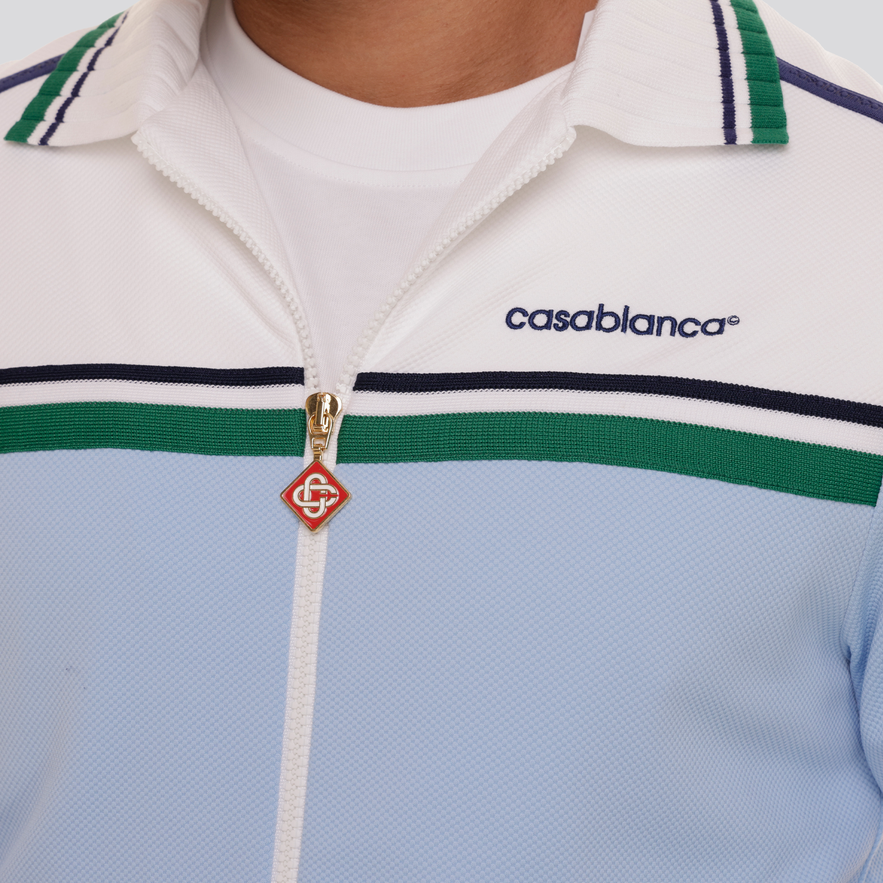 Chaqueta Celeste Casablanca Embroidered Logo