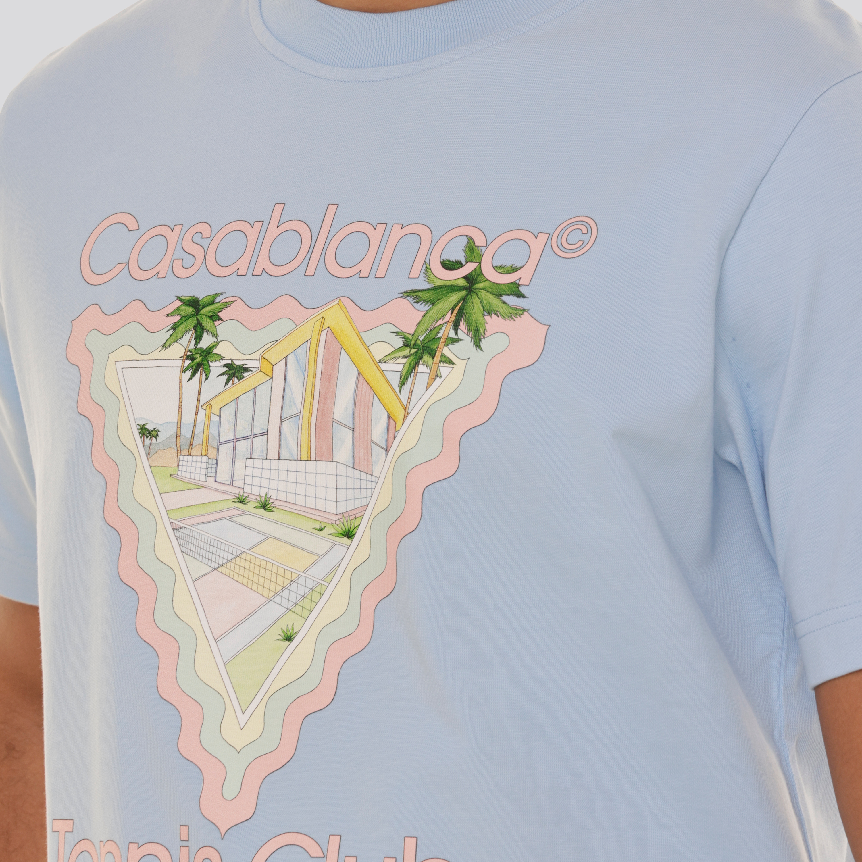 Camiseta Celeste Casablanca Tennis Club Icon