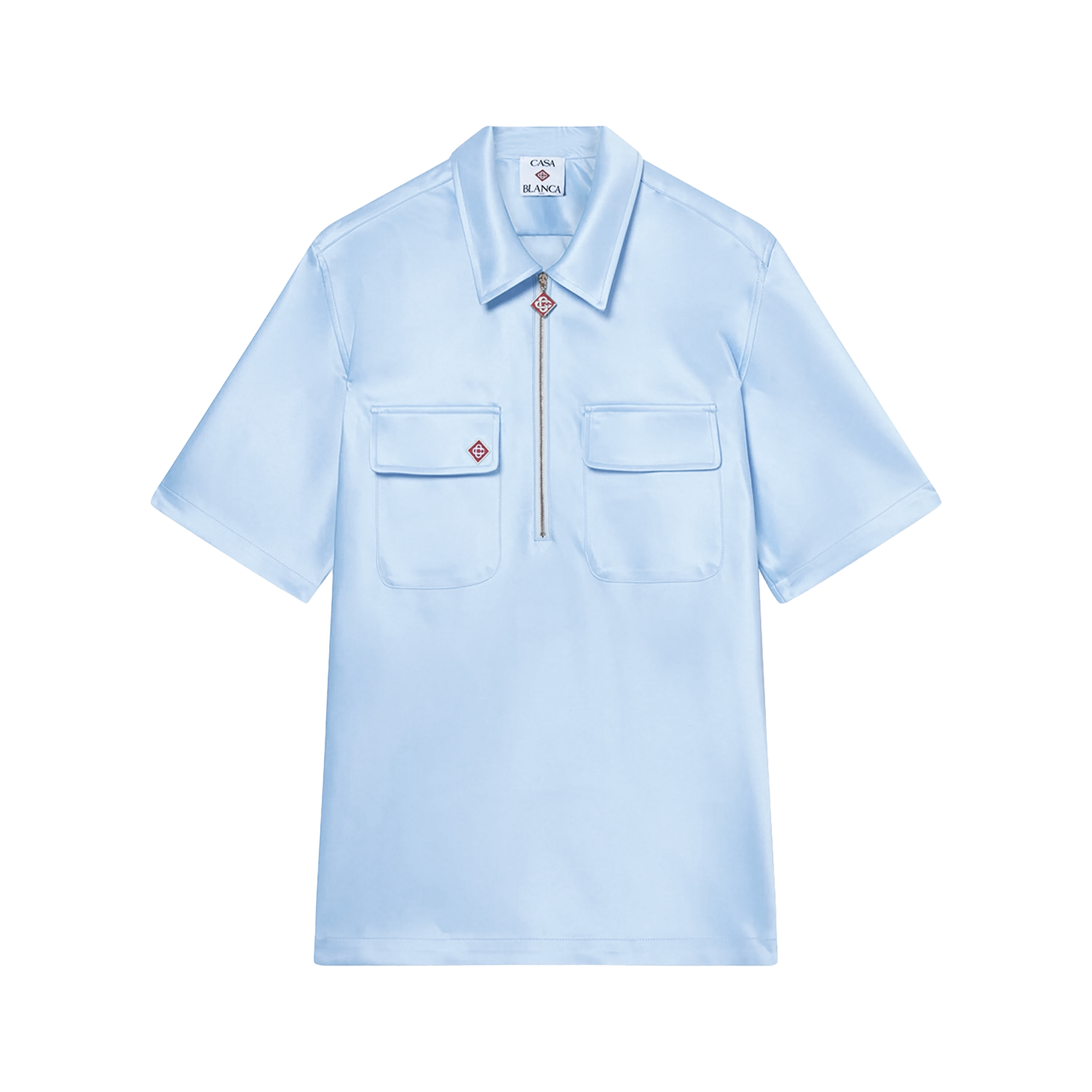 Camisa Celeste Casablanca Zip