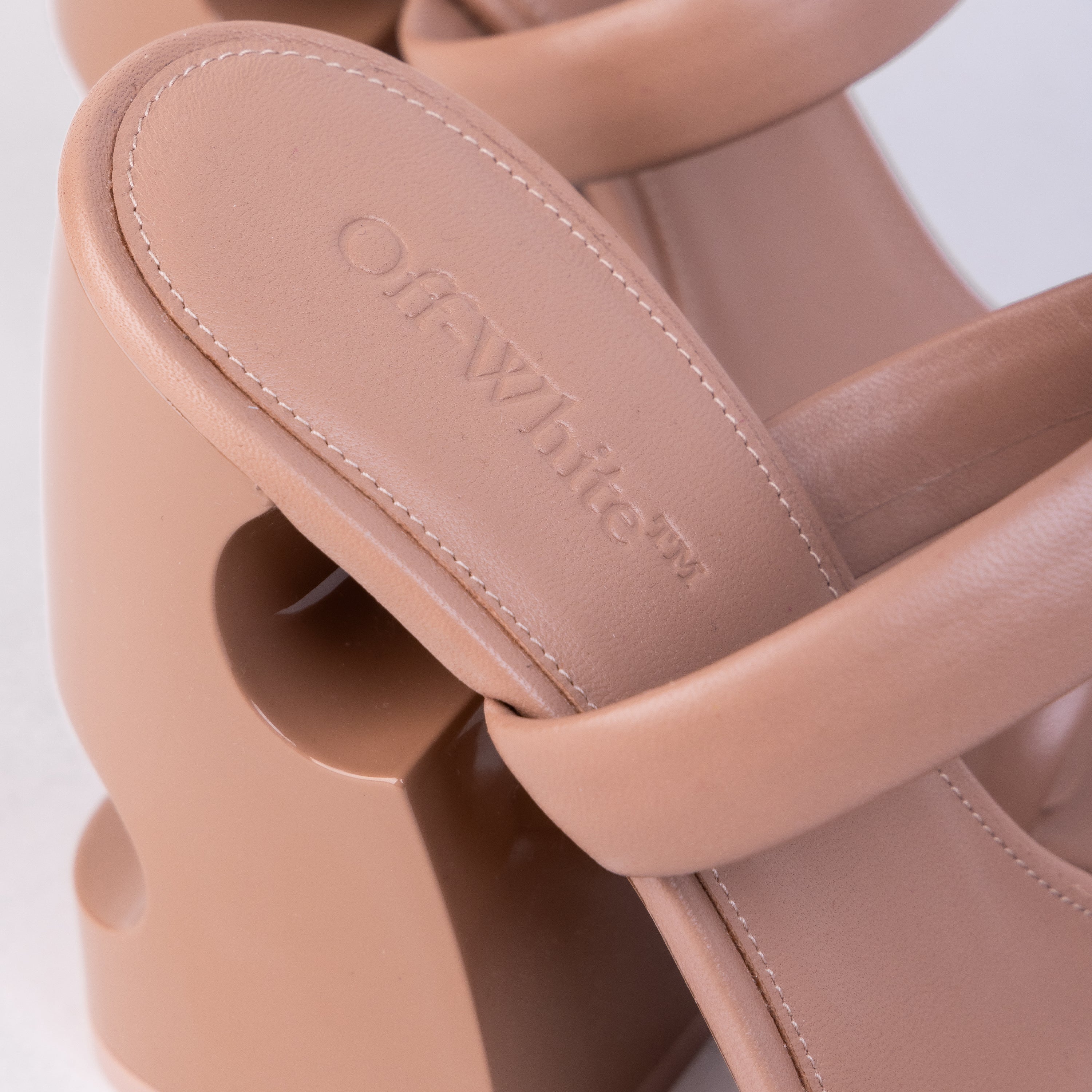 Sandalias de Tacón Café Off-White Metheor