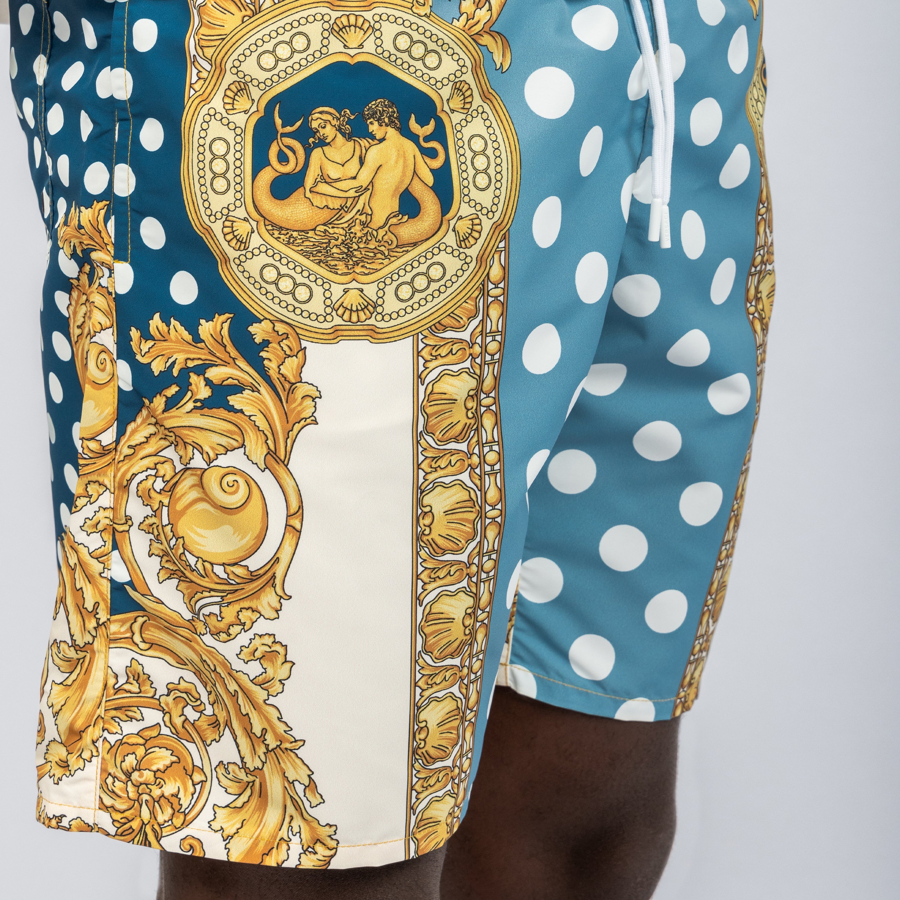 Pantaloneta Celeste Versace Seashell Baroque