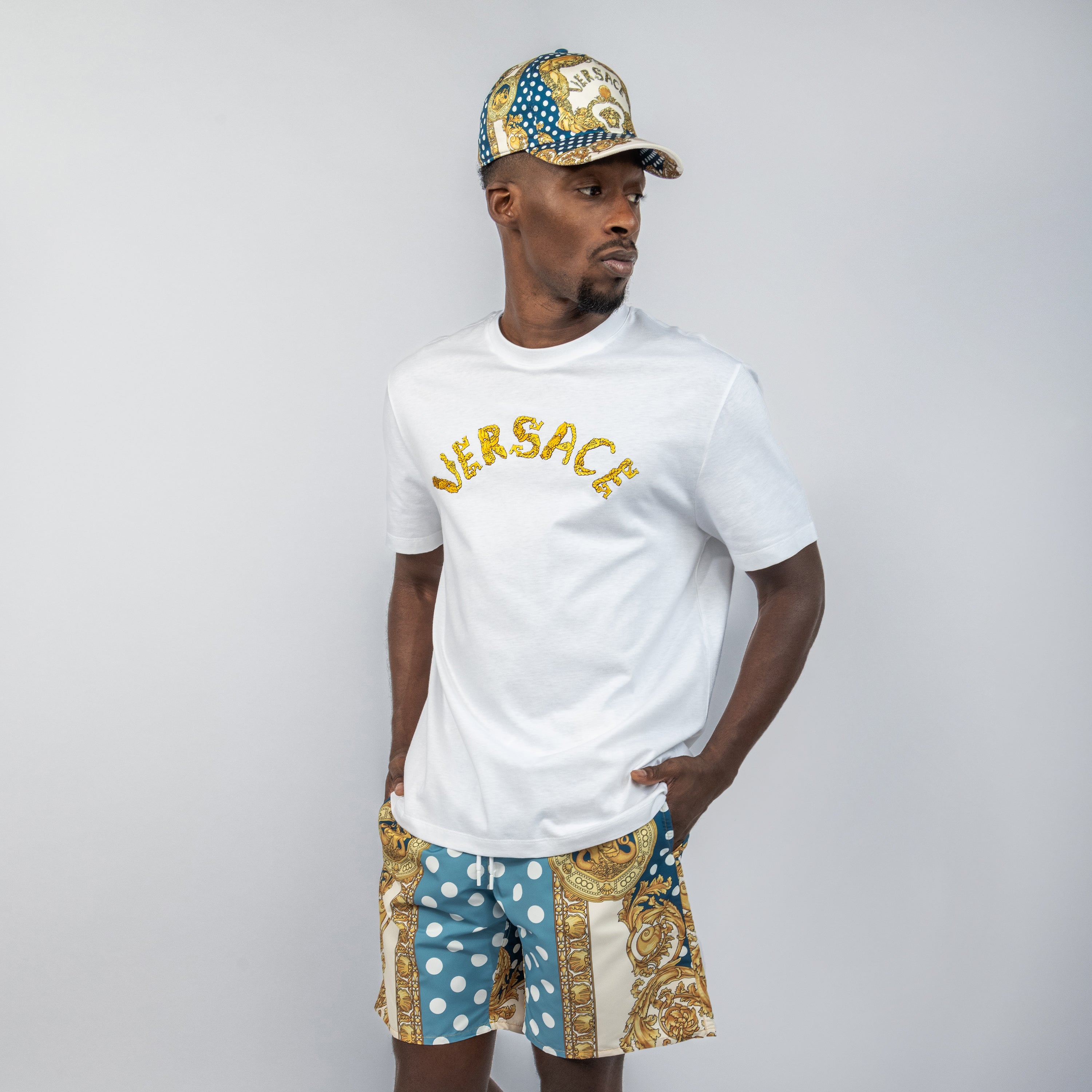 Pantaloneta Celeste Versace Seashell Baroque