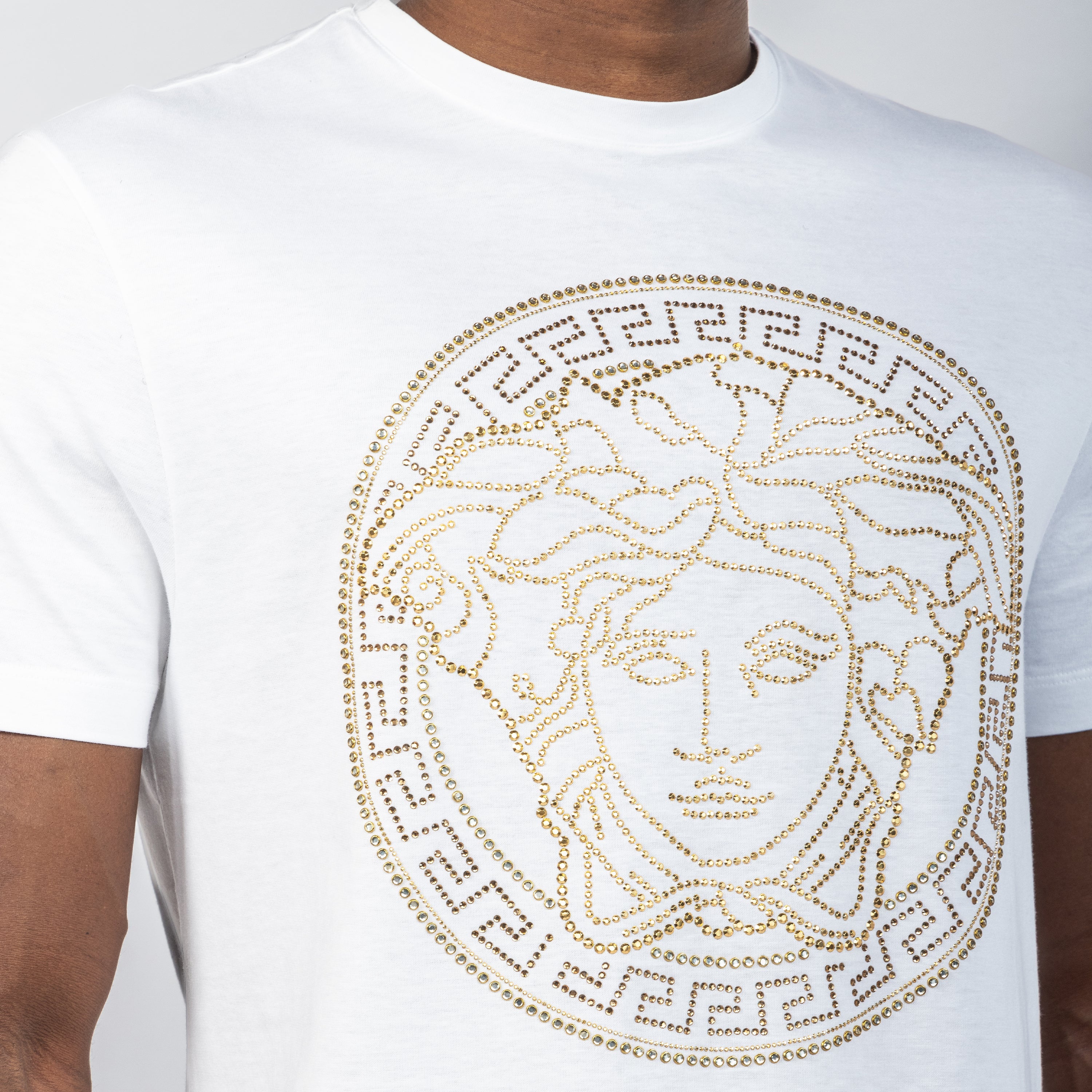 Camiseta Blanca Versace Gold Medusa