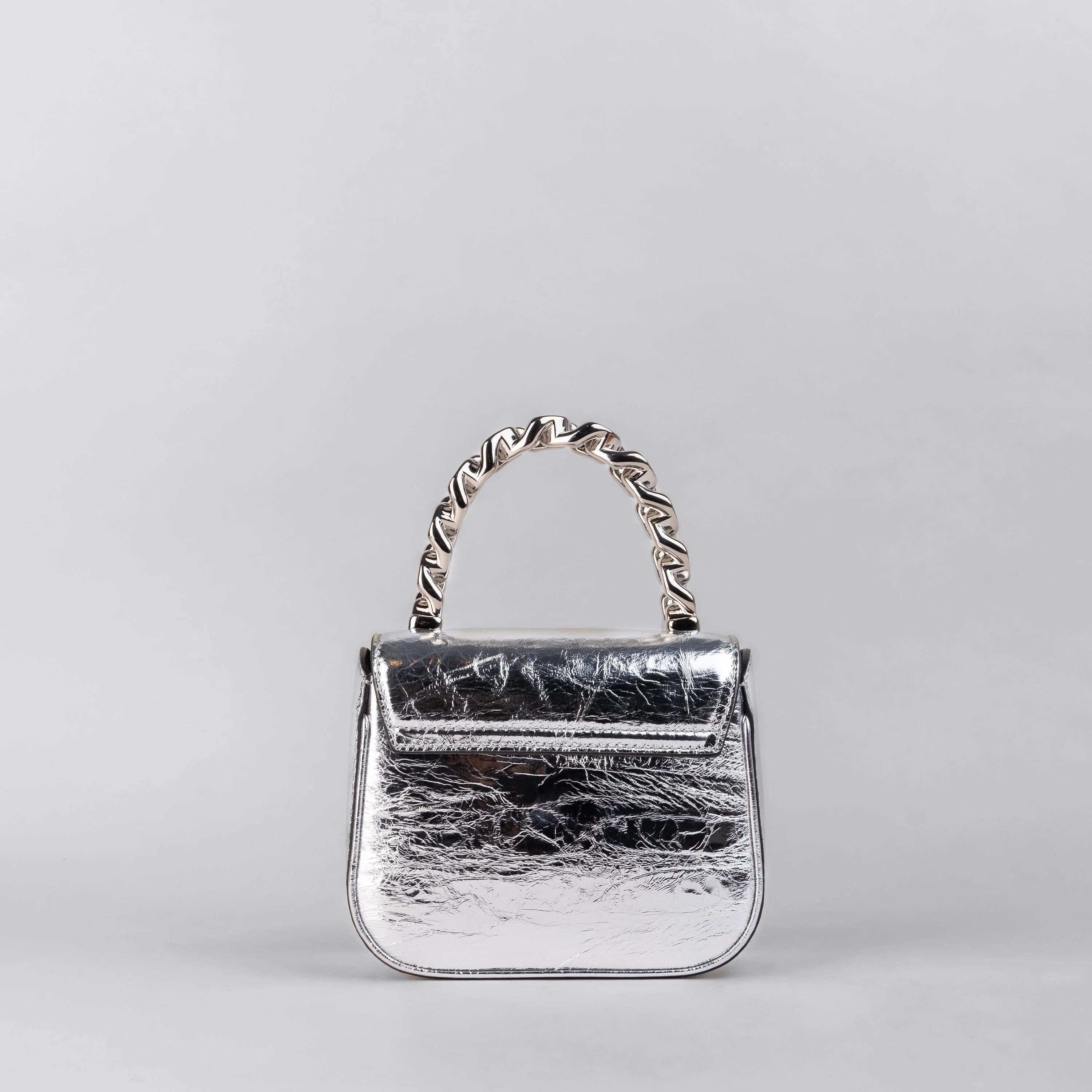 Cartera Plateado Versace Bag Silver La Medusa Metallic