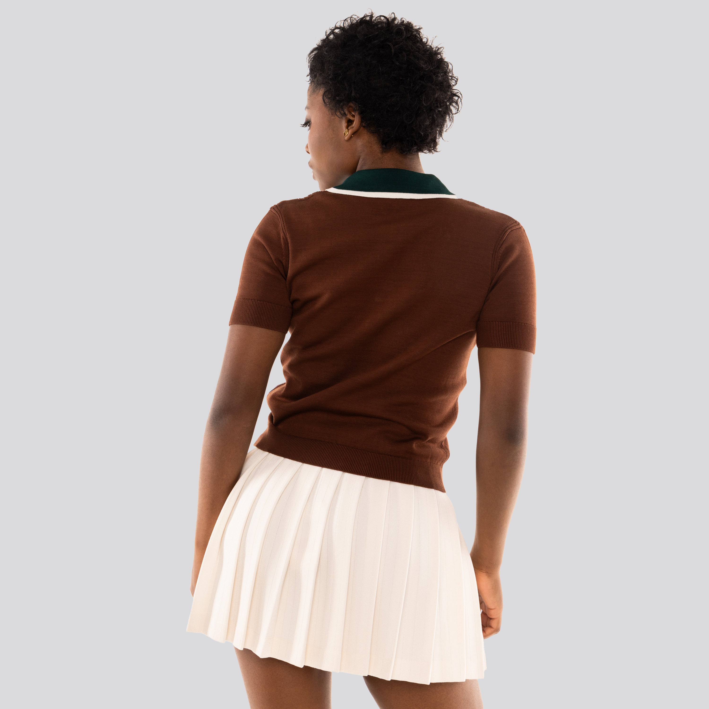 Camiseta Tipo Polo Café Casablanca Mini Cable