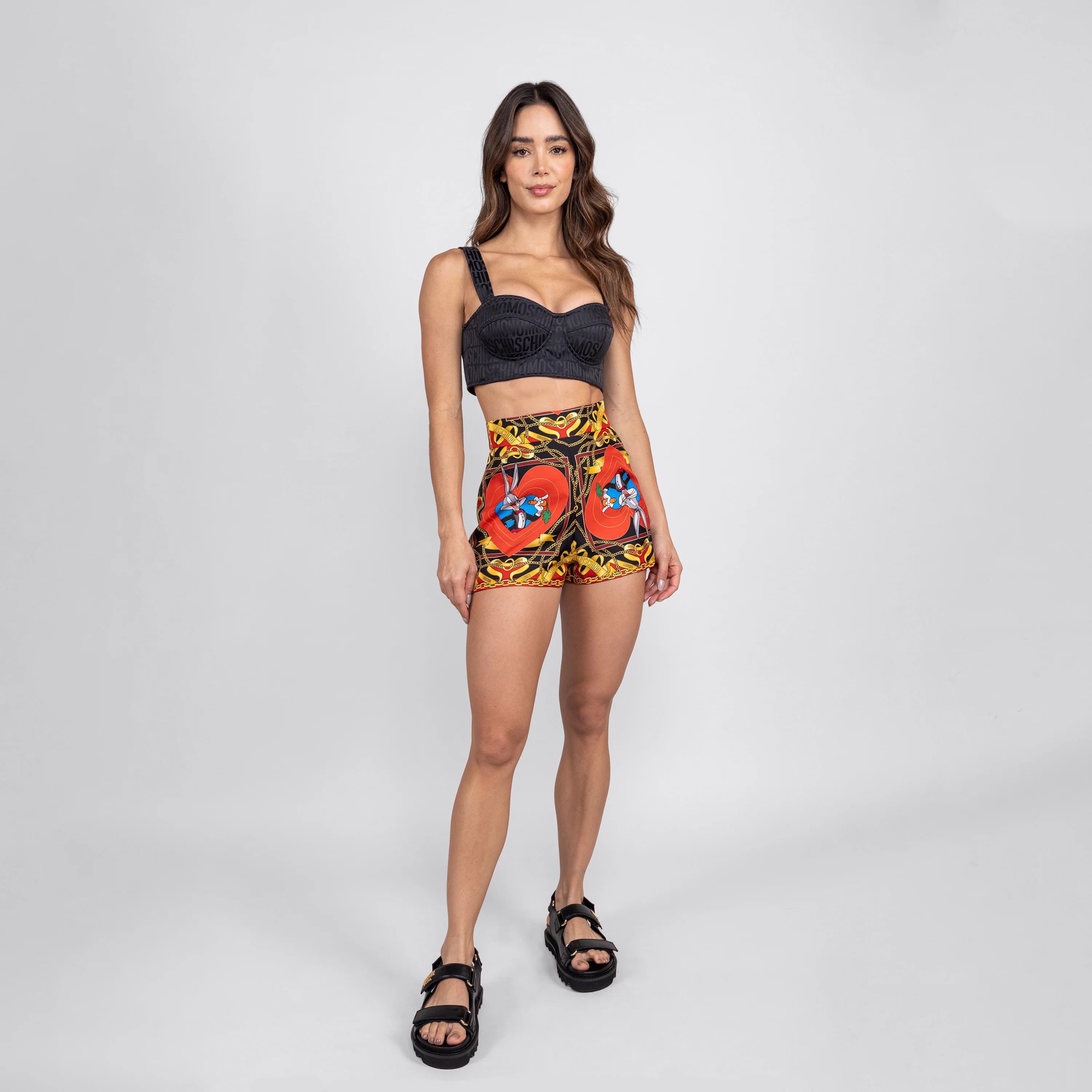 Short Rojo Moschino Couture Bad Bunny