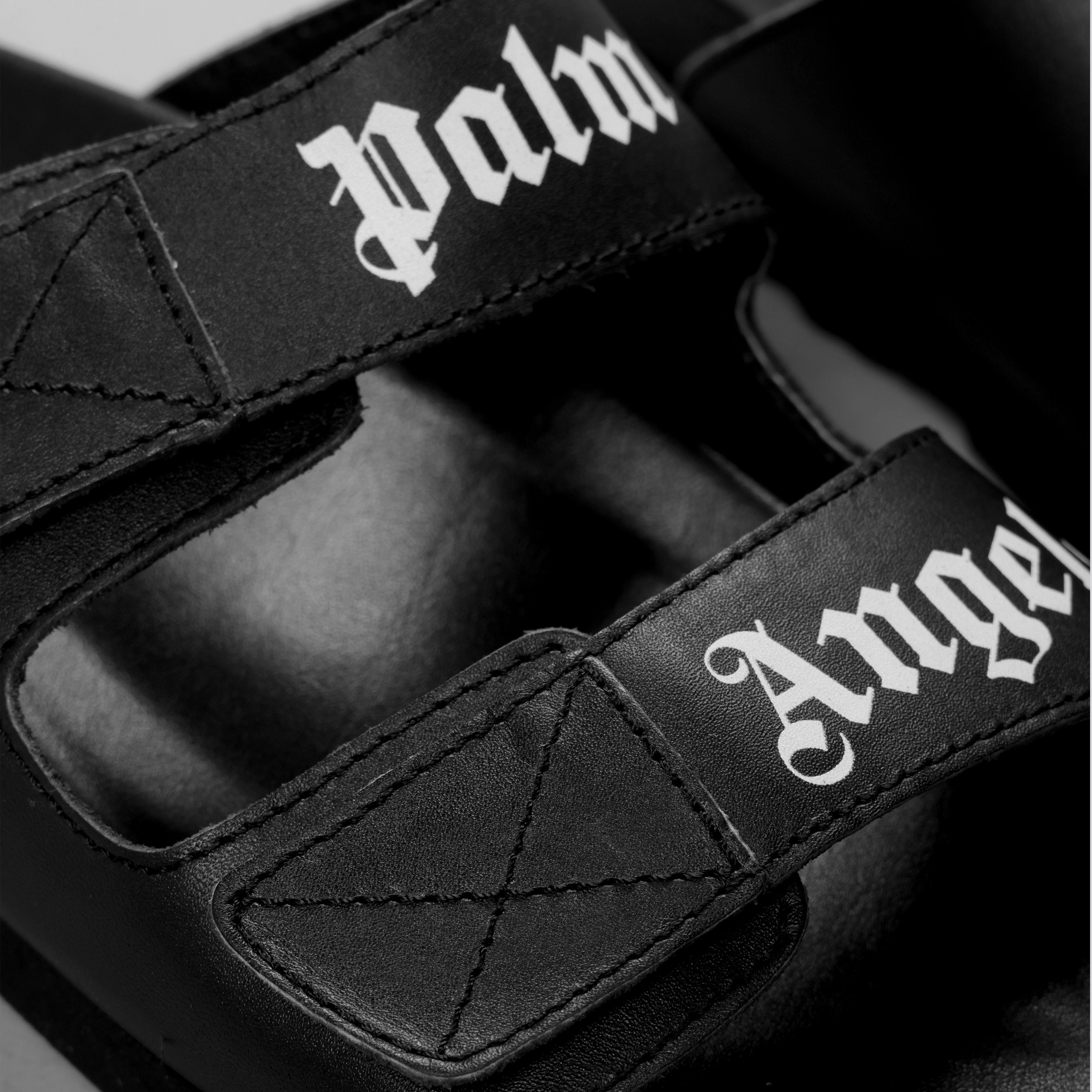 Sandalias Negras Palm Angels Logo
